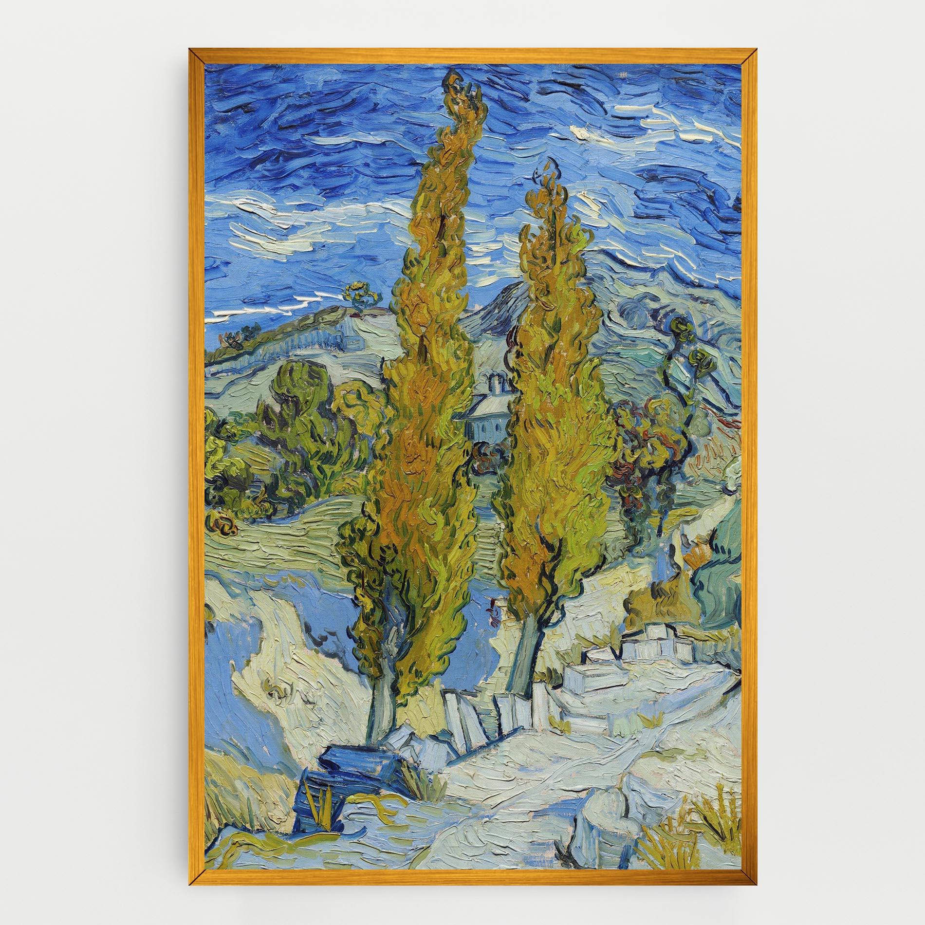 Leinwandbild Poplars At Saint Remy mockup 0