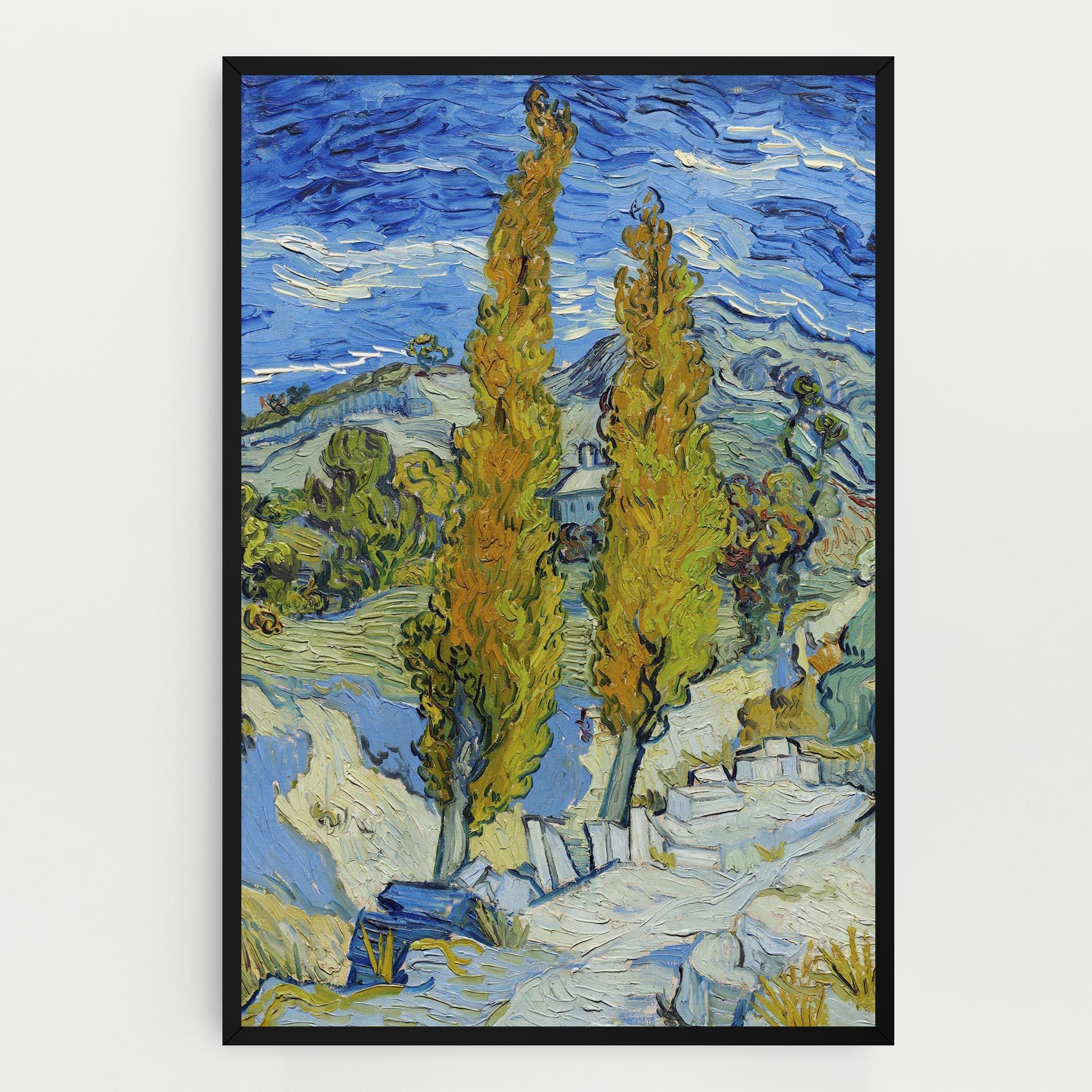 Leinwandbild Poplars At Saint Remy mockup 0