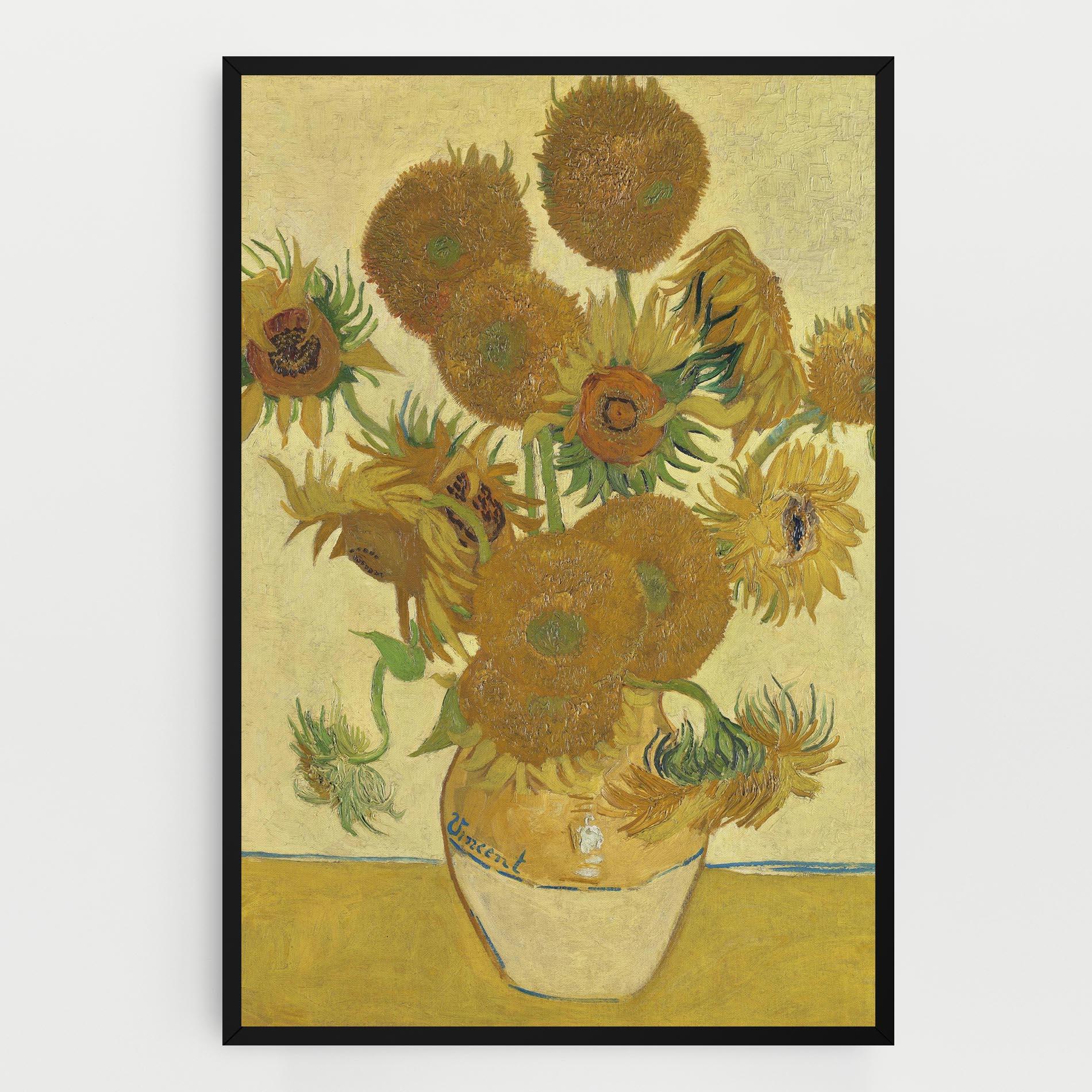 Leinwandbild Sunflowers Vase Art mockup 0