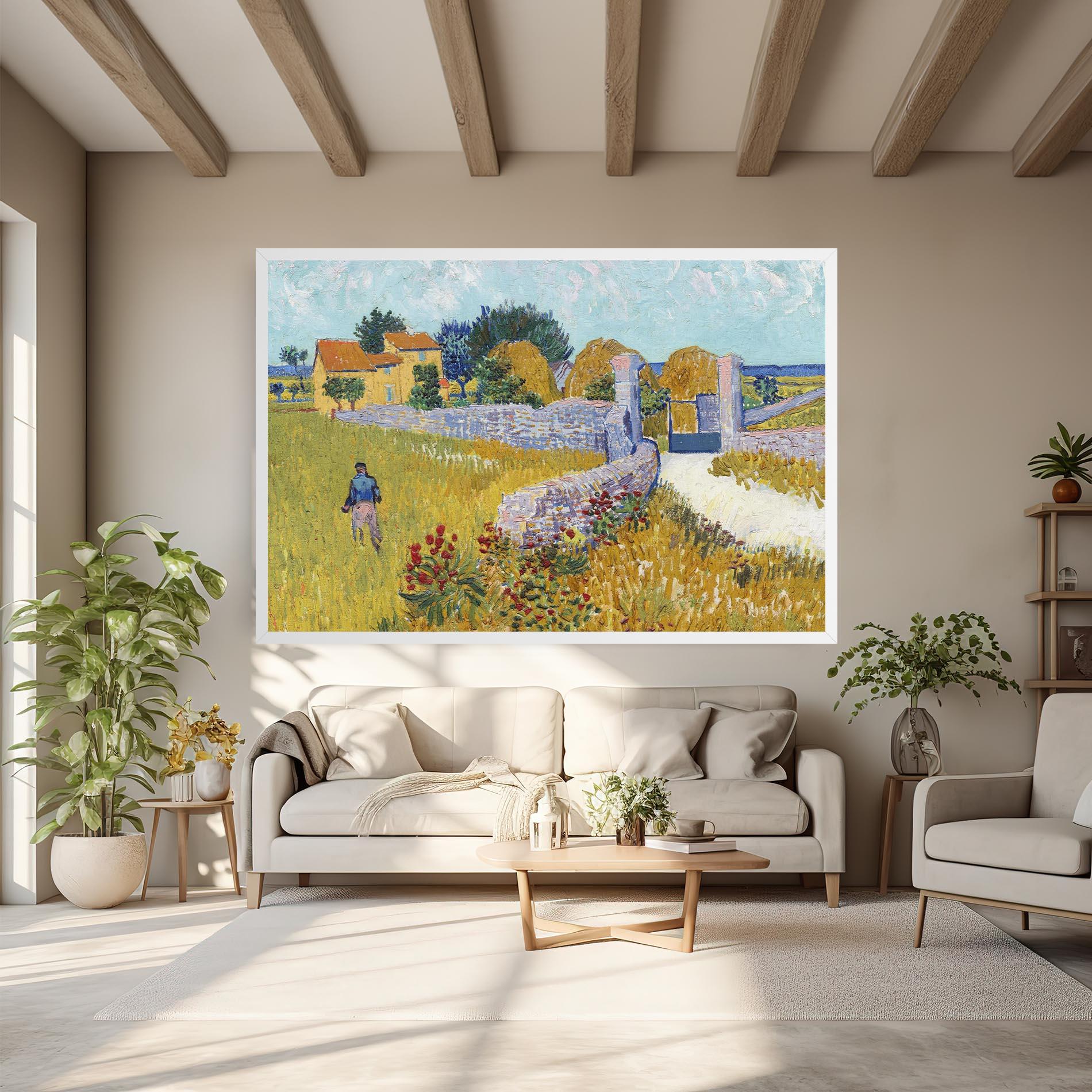 Leinwandbild Farmhouse In Provence mockup 6