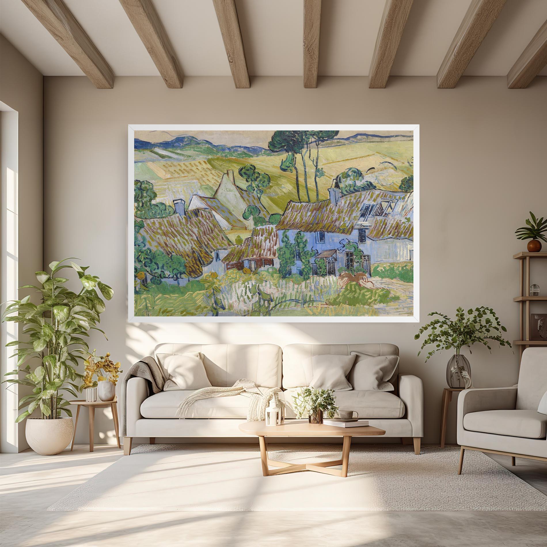 Leinwandbild Farms Near Auvers mockup 6