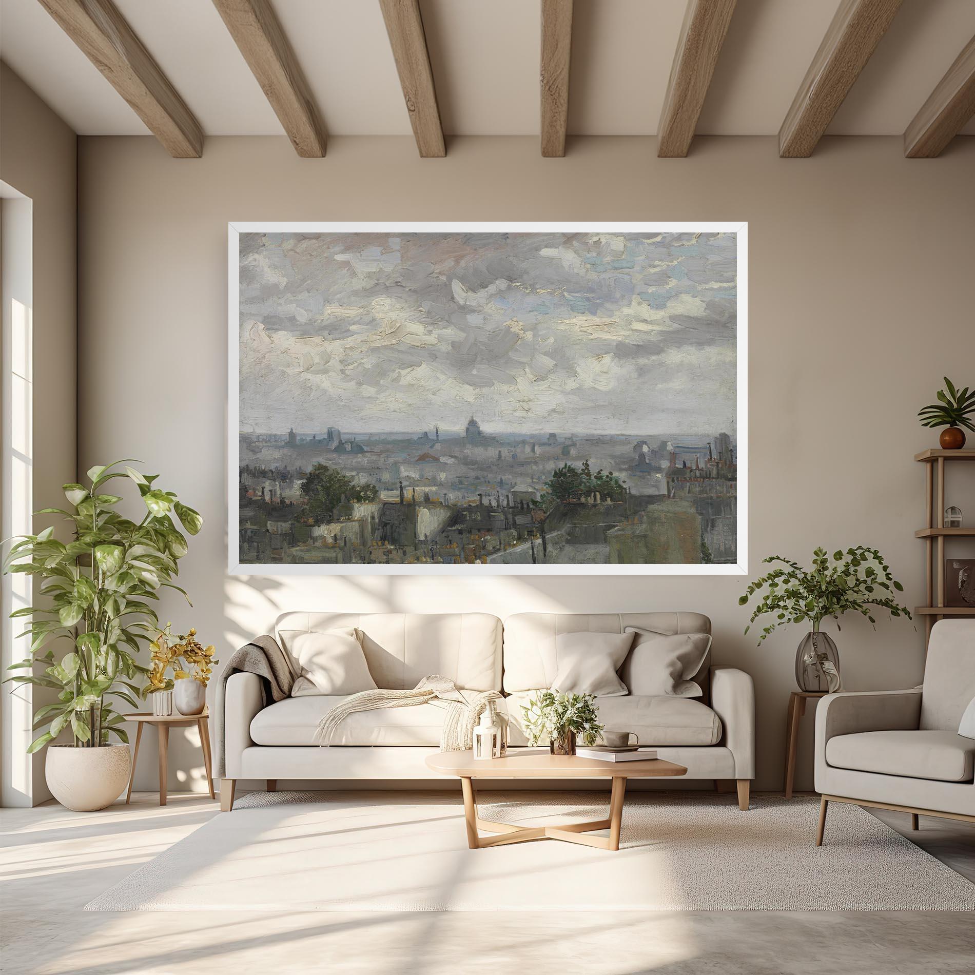 Leinwandbild Gezicht Op Paris mockup 6