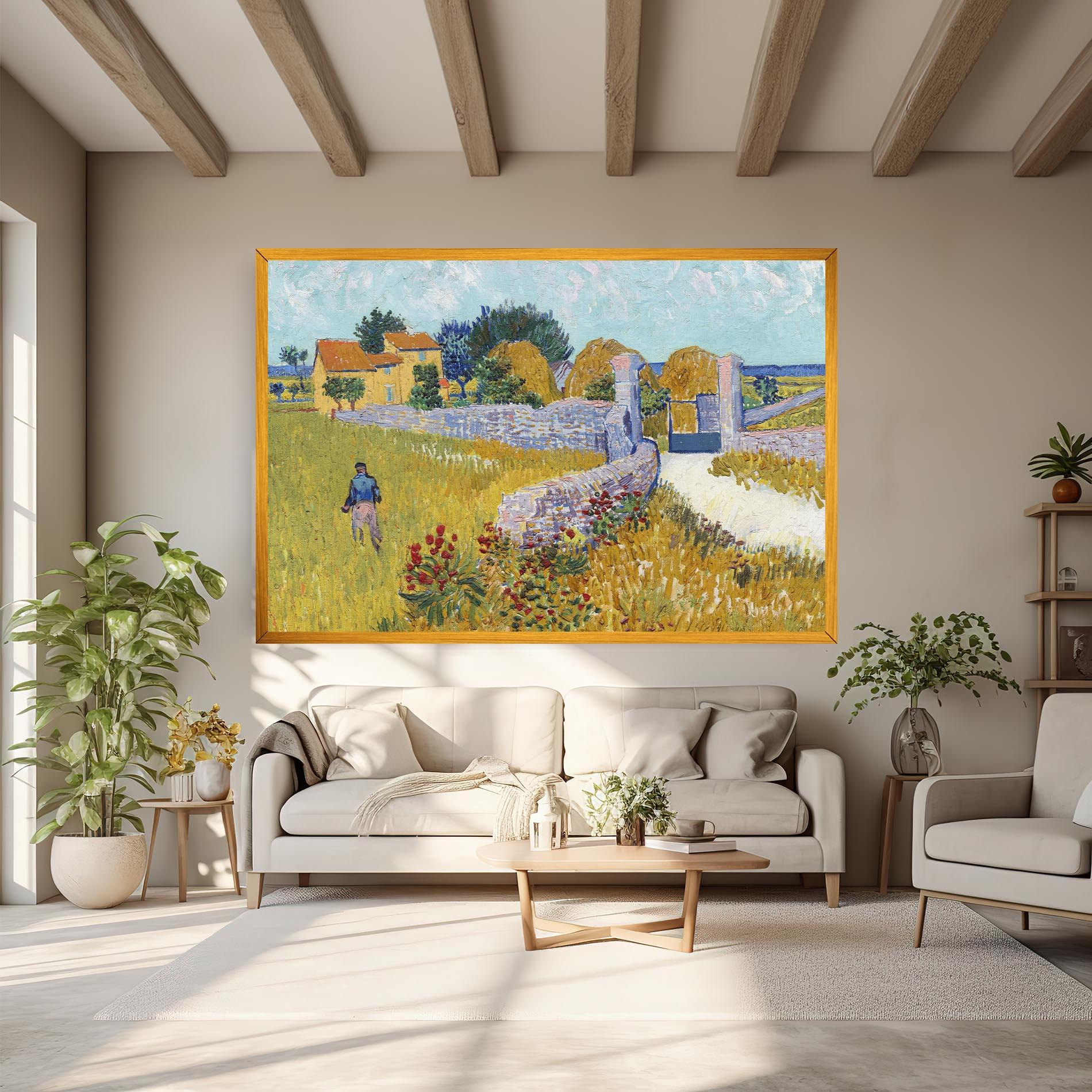Leinwandbild Farmhouse In Provence mockup 6