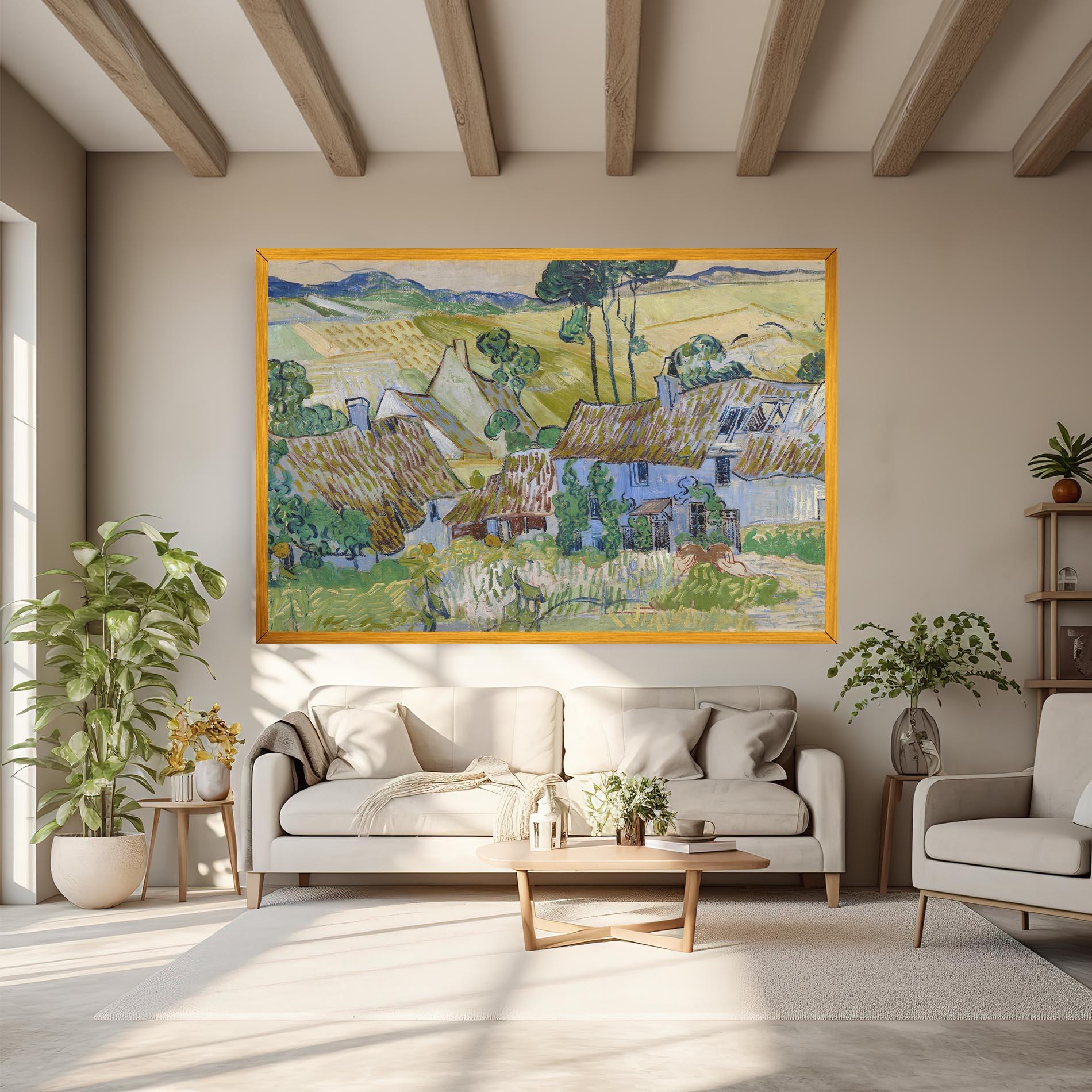 Leinwandbild Farms Near Auvers mockup 6