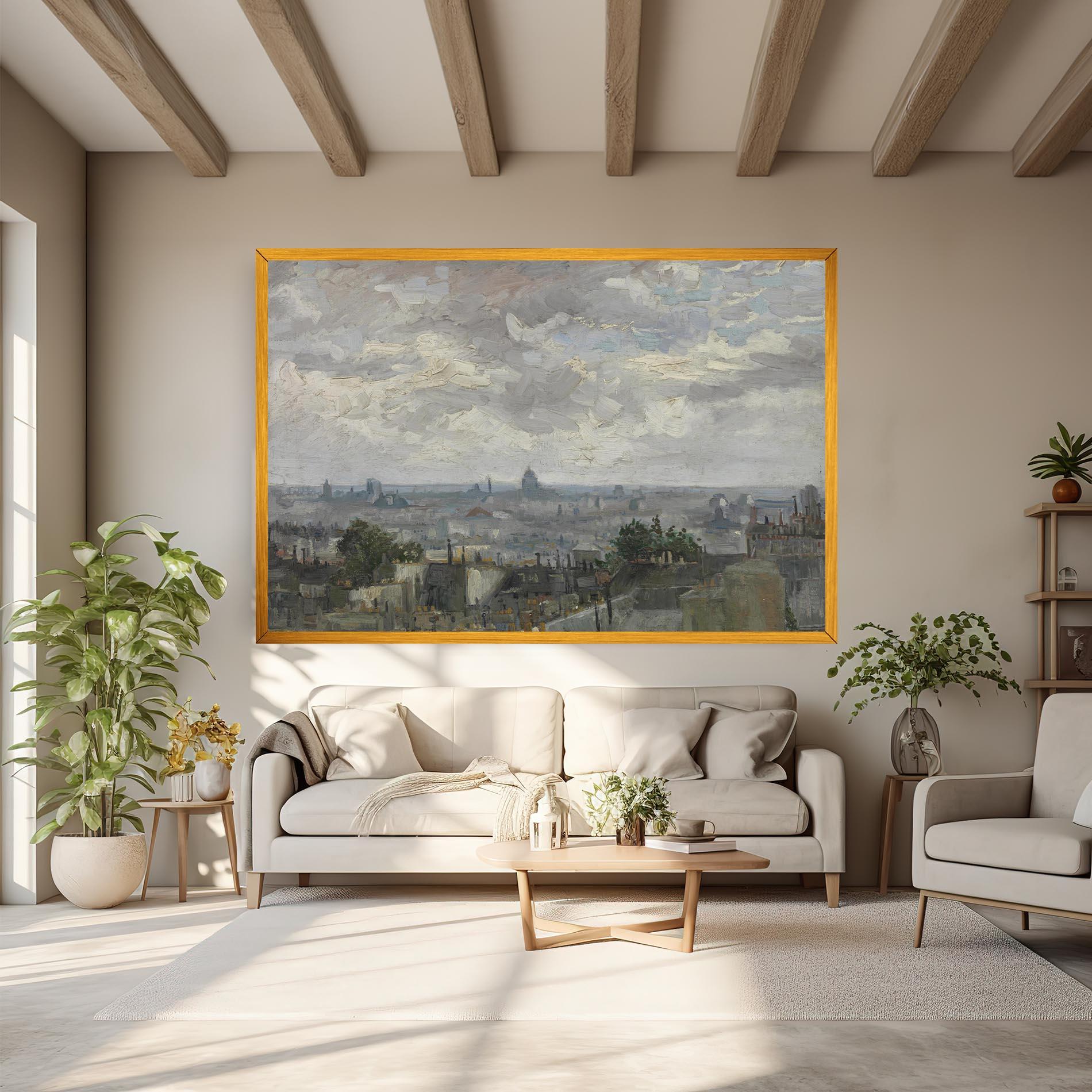 Leinwandbild Gezicht Op Paris mockup 6