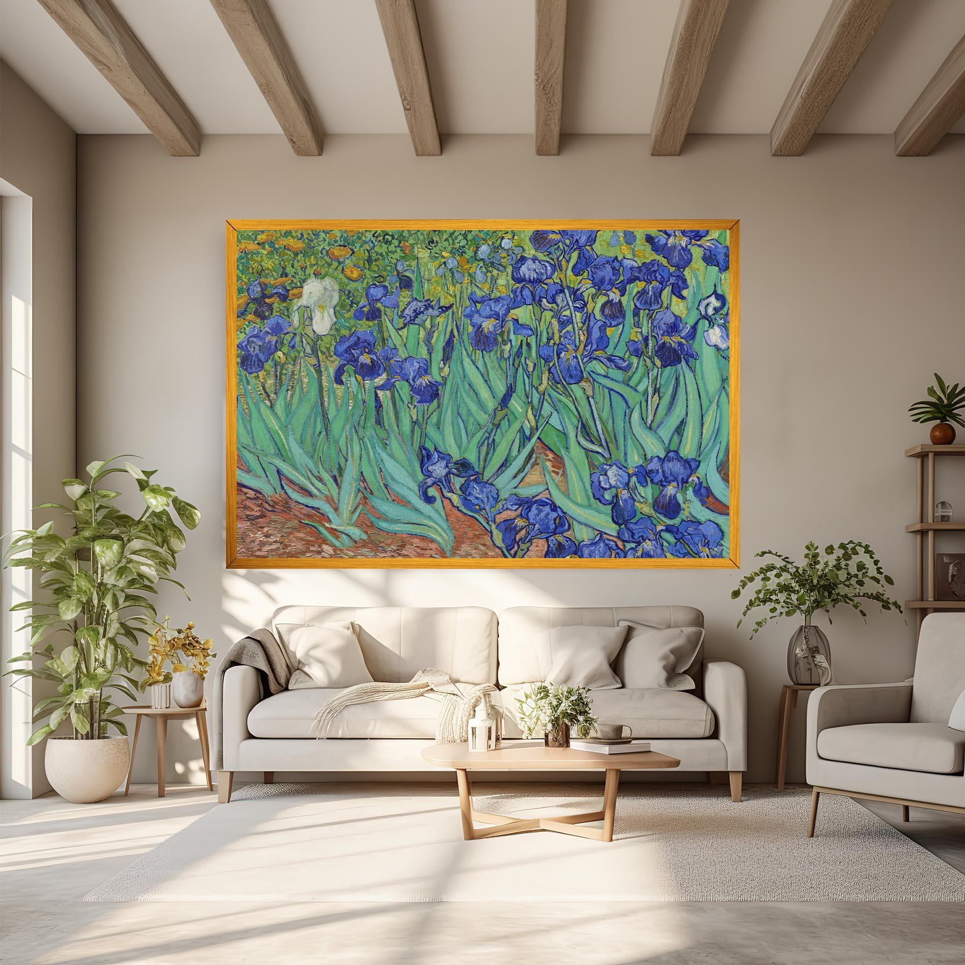 Leinwandbild Irises Van Gogh mockup 6