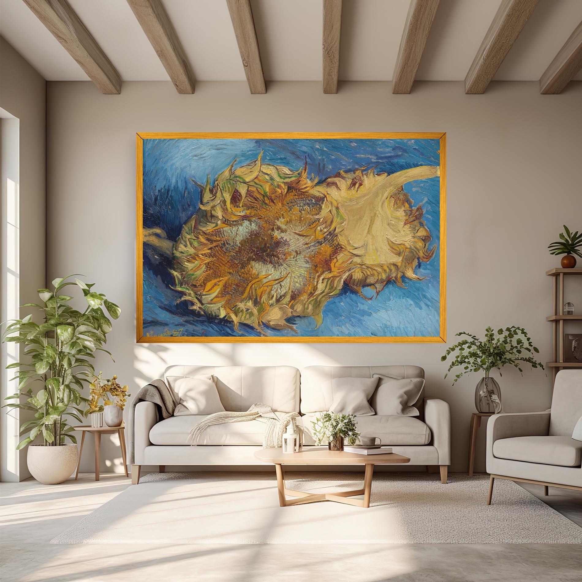 Leinwandbild Sunflowers Van Gogh mockup 6