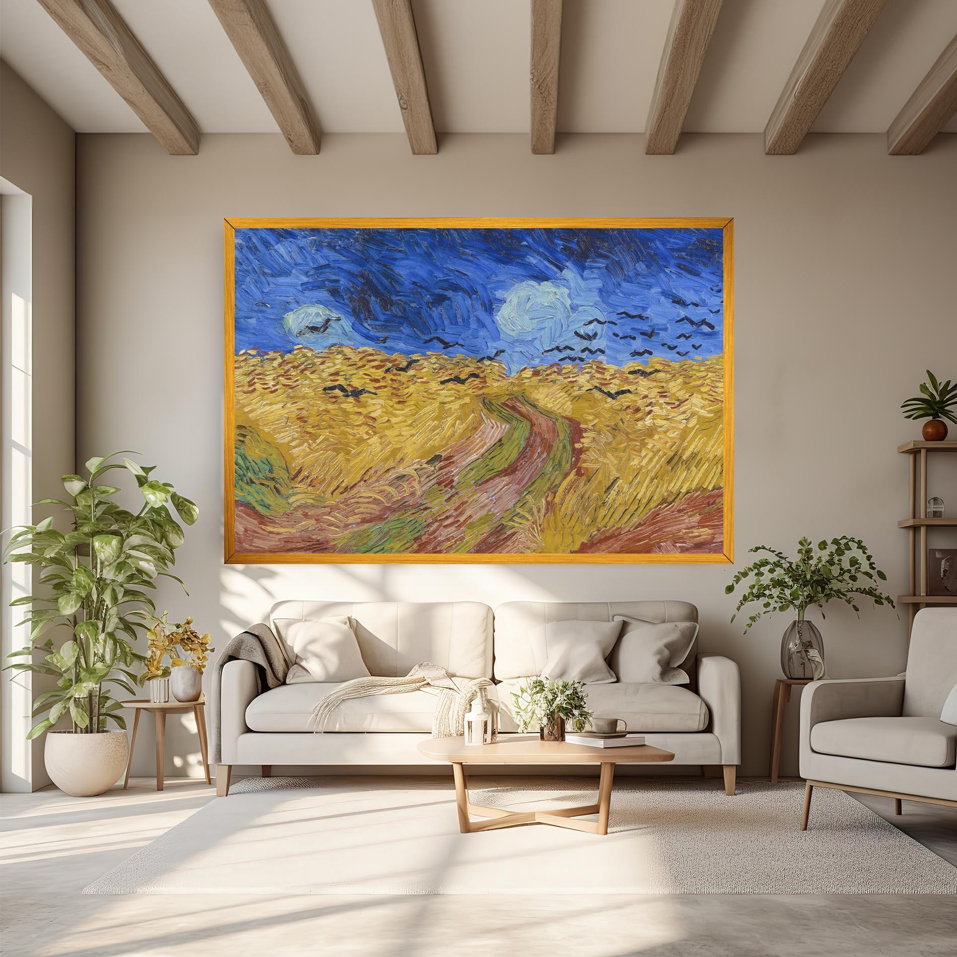 Leinwandbild Wheatfield Crows mockup 6