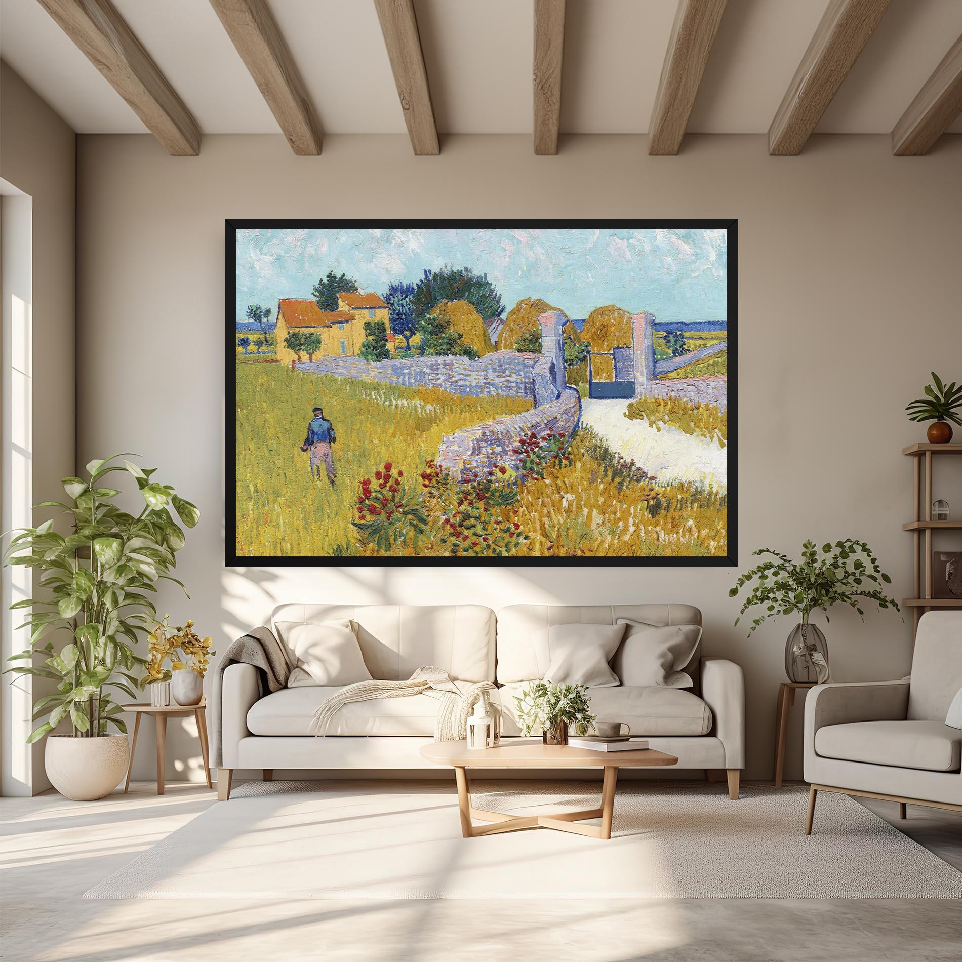 Leinwandbild Farmhouse In Provence mockup 6