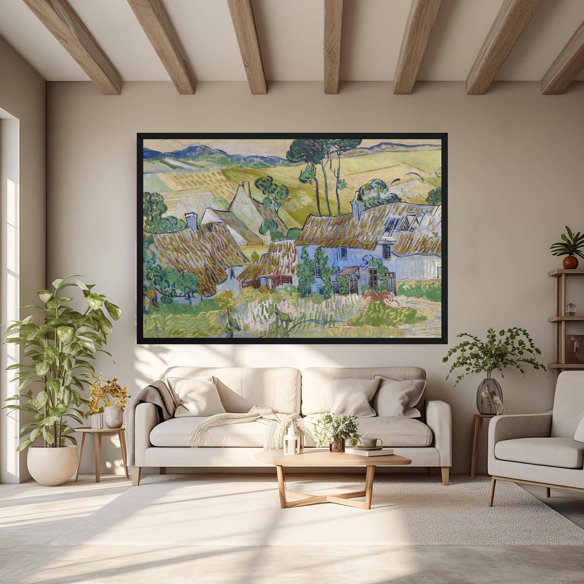 Leinwandbild Farms Near Auvers mockup 6