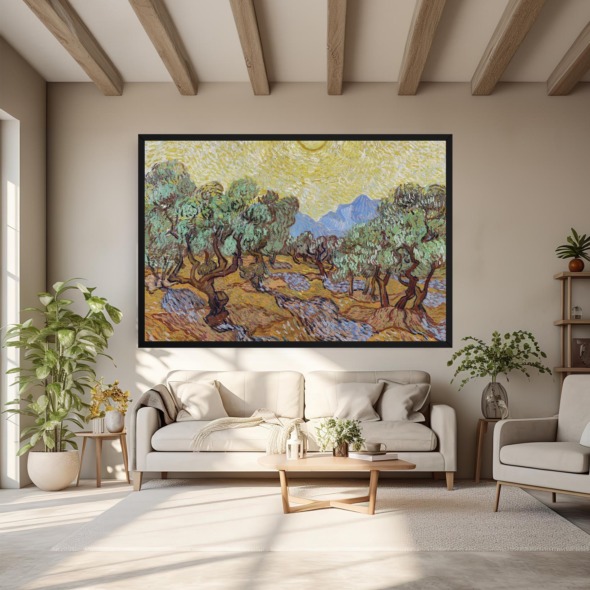 Leinwandbild Gogh Olive Trees mockup 6