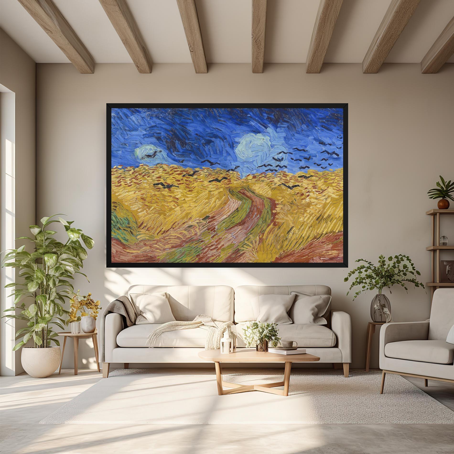 Leinwandbild Wheatfield Crows mockup 6