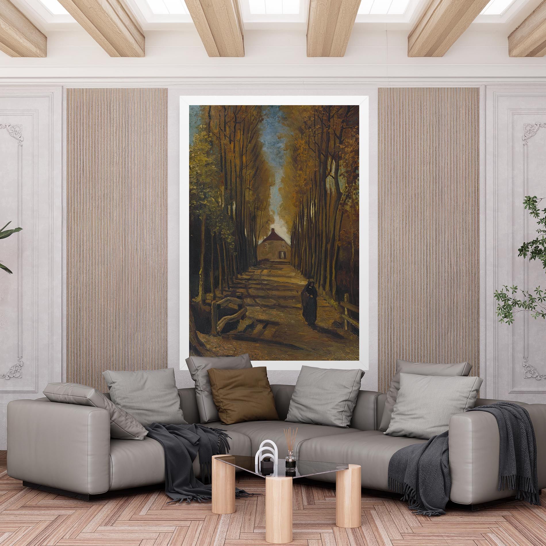 Avenue Of Poplars Autumn mockup 6