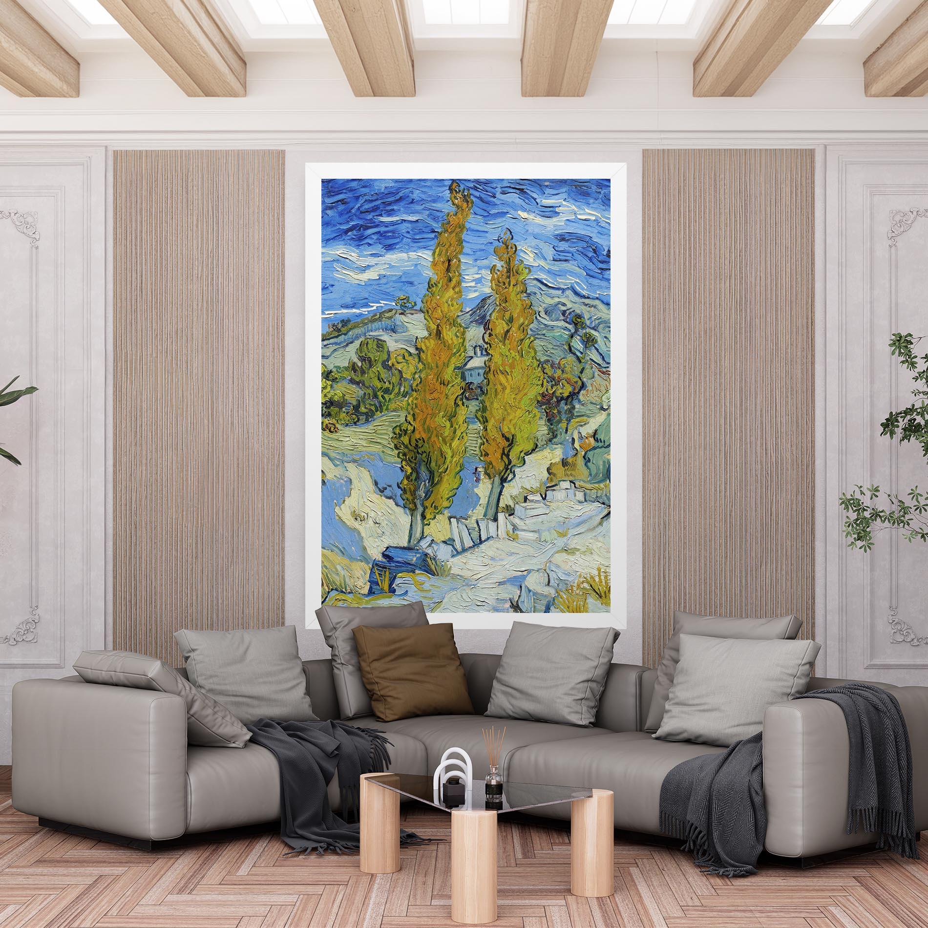 Leinwandbild Poplars At Saint Remy mockup 6