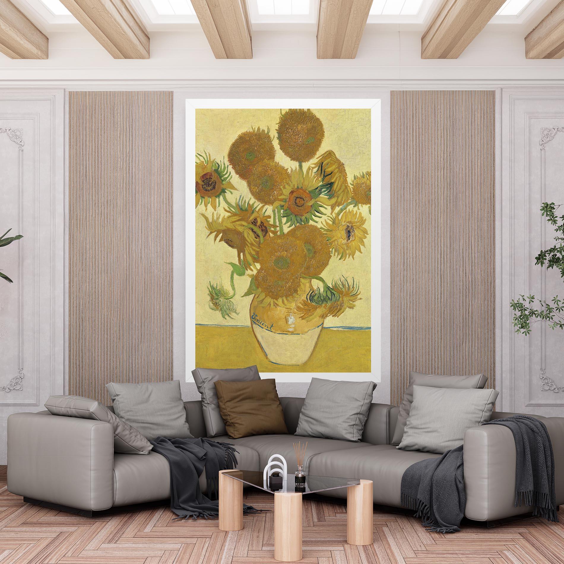 Leinwandbild Sunflowers Vase Art mockup 6