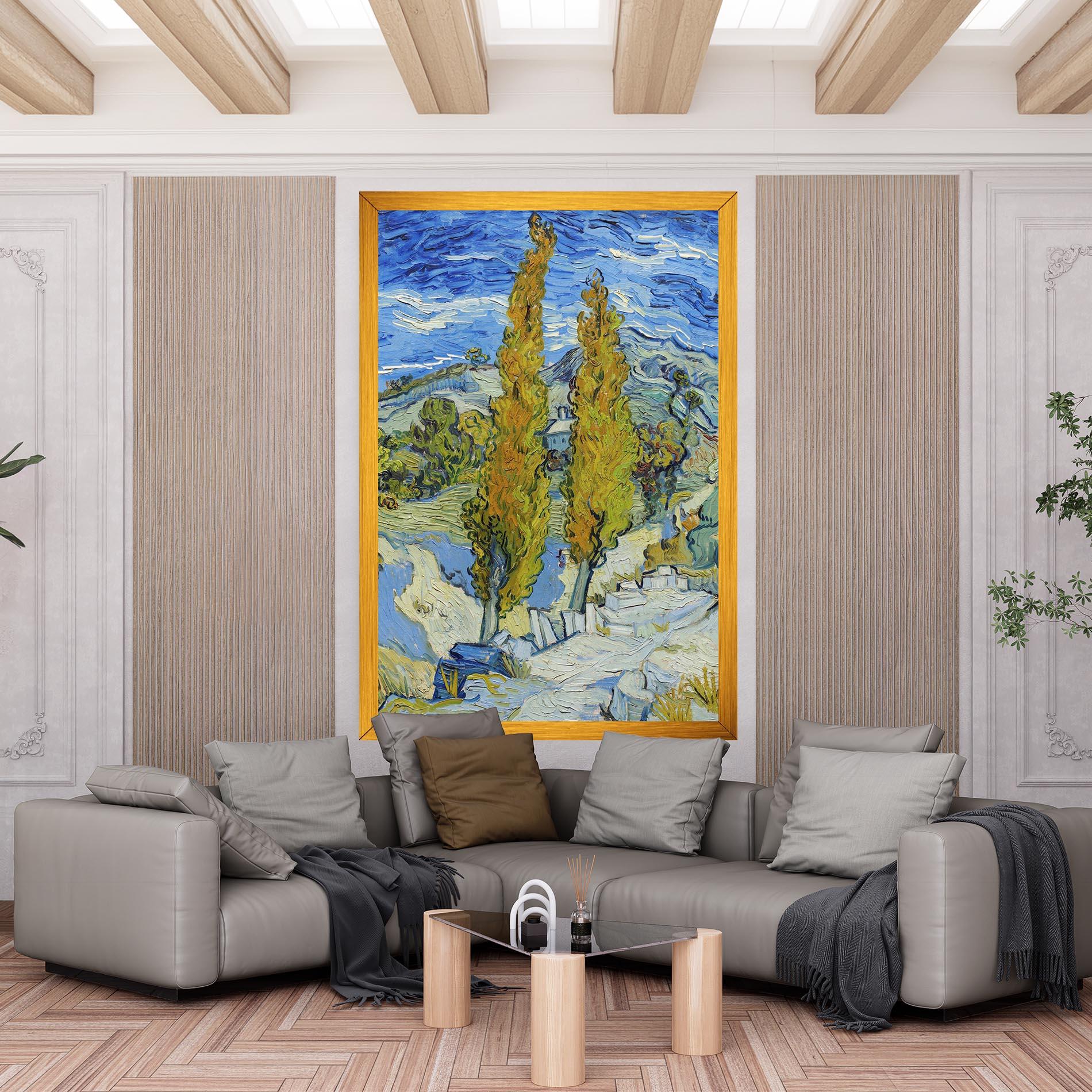 Leinwandbild Poplars At Saint Remy mockup 6