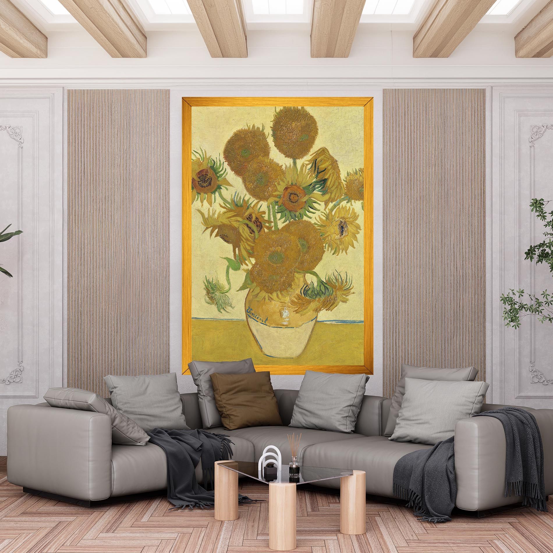 Sunflowers Vase Art mockup 6
