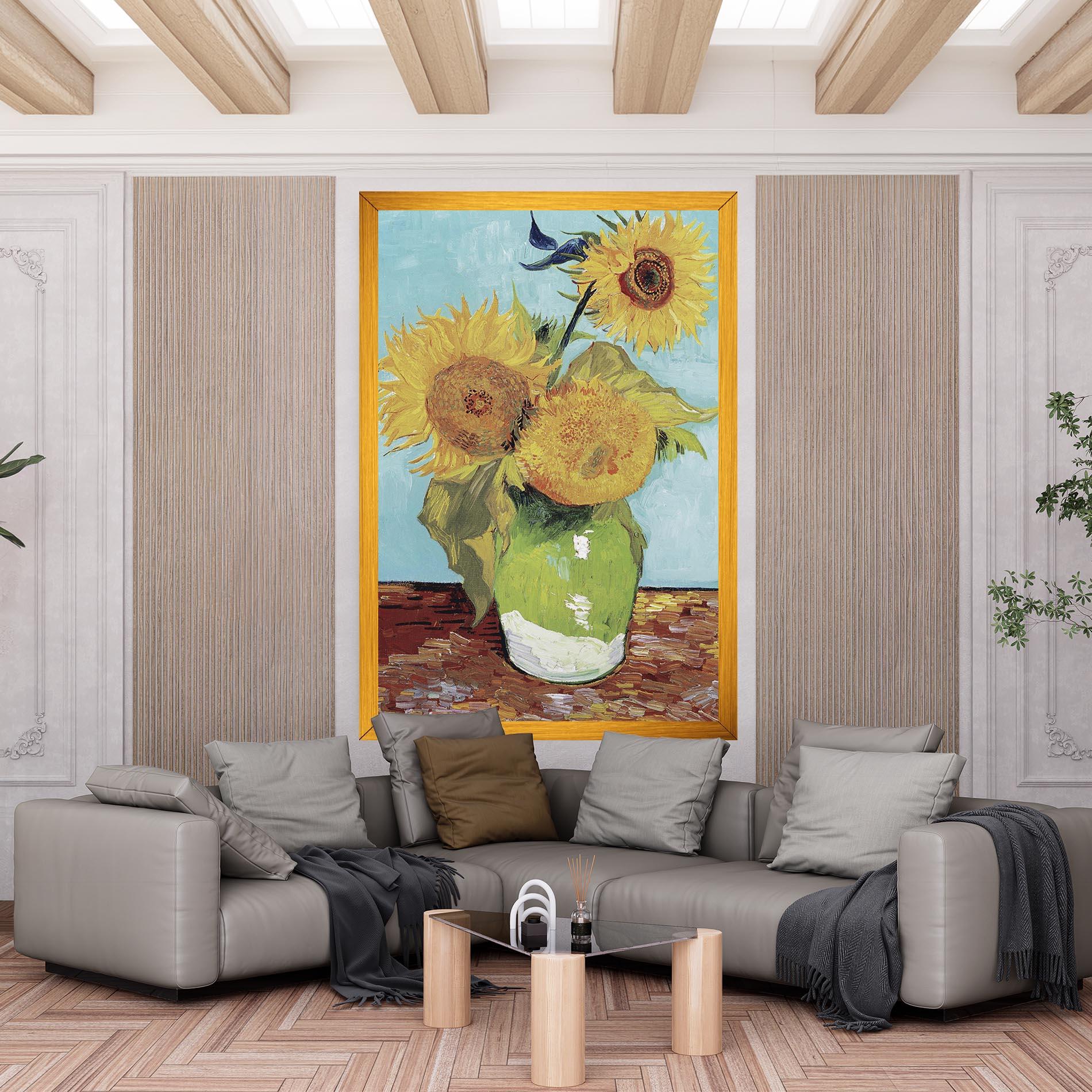 Leinwandbild Three Sunflowers mockup 6