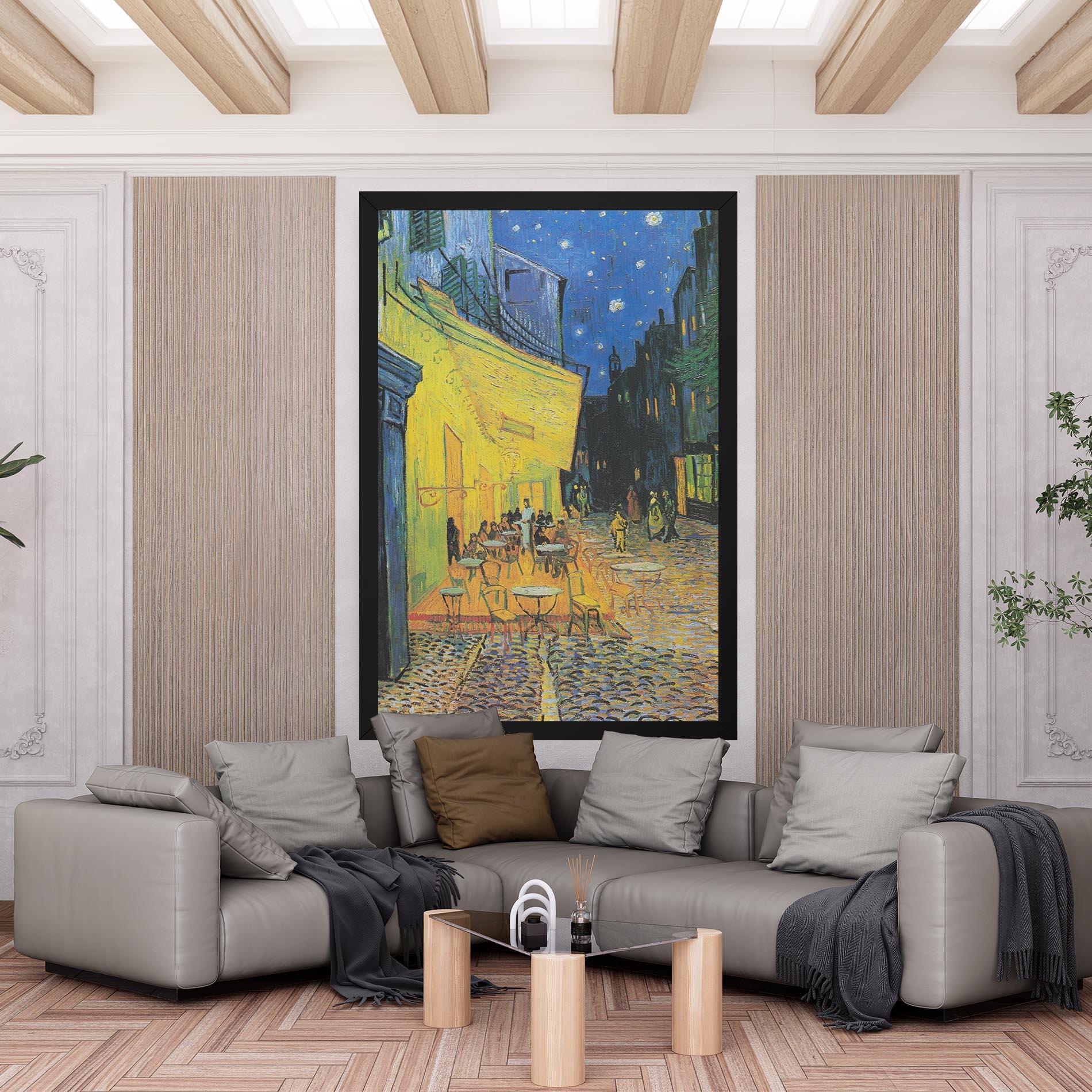 Leinwandbild Cafe Terrace At Night mockup 6