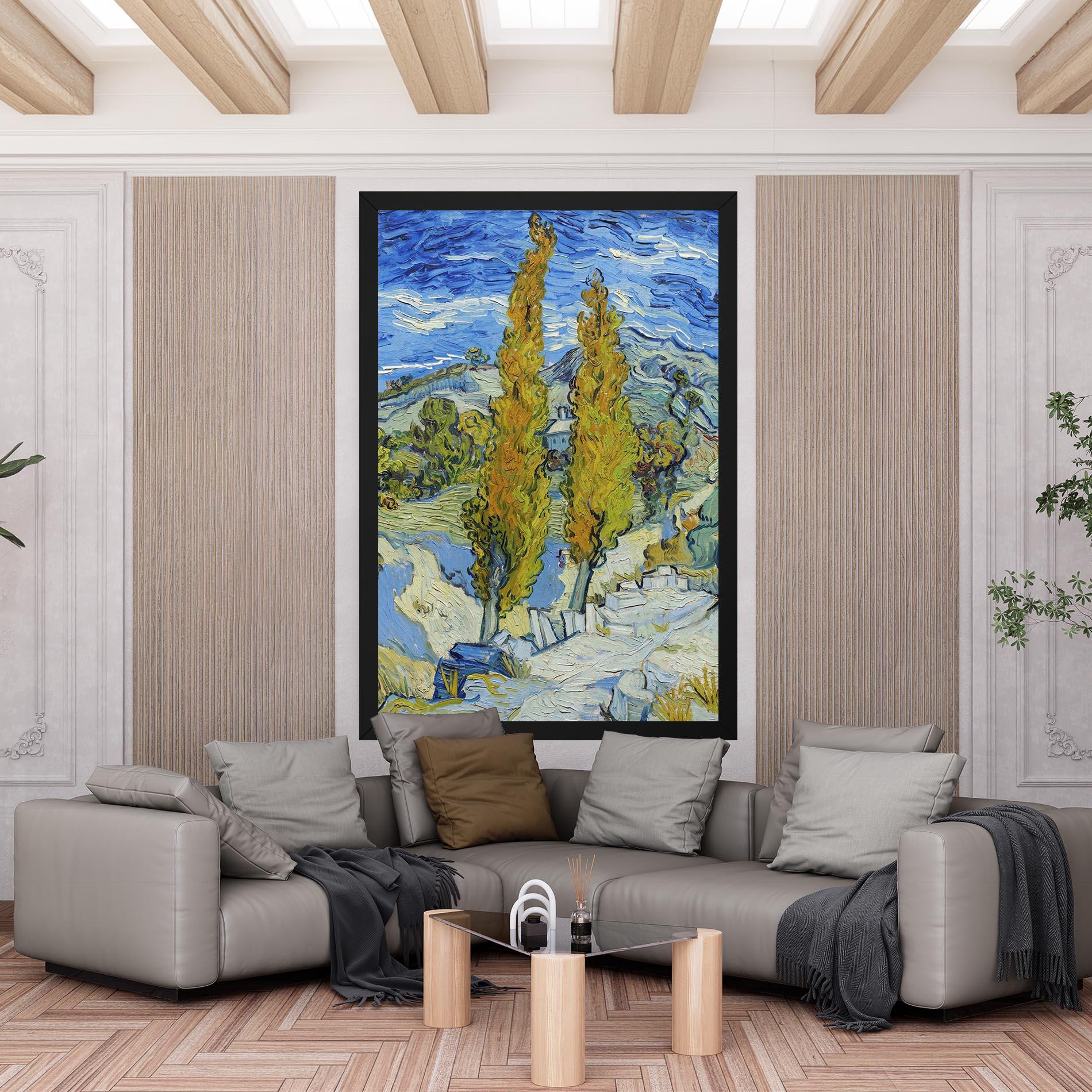 Leinwandbild Poplars At Saint Remy mockup 6