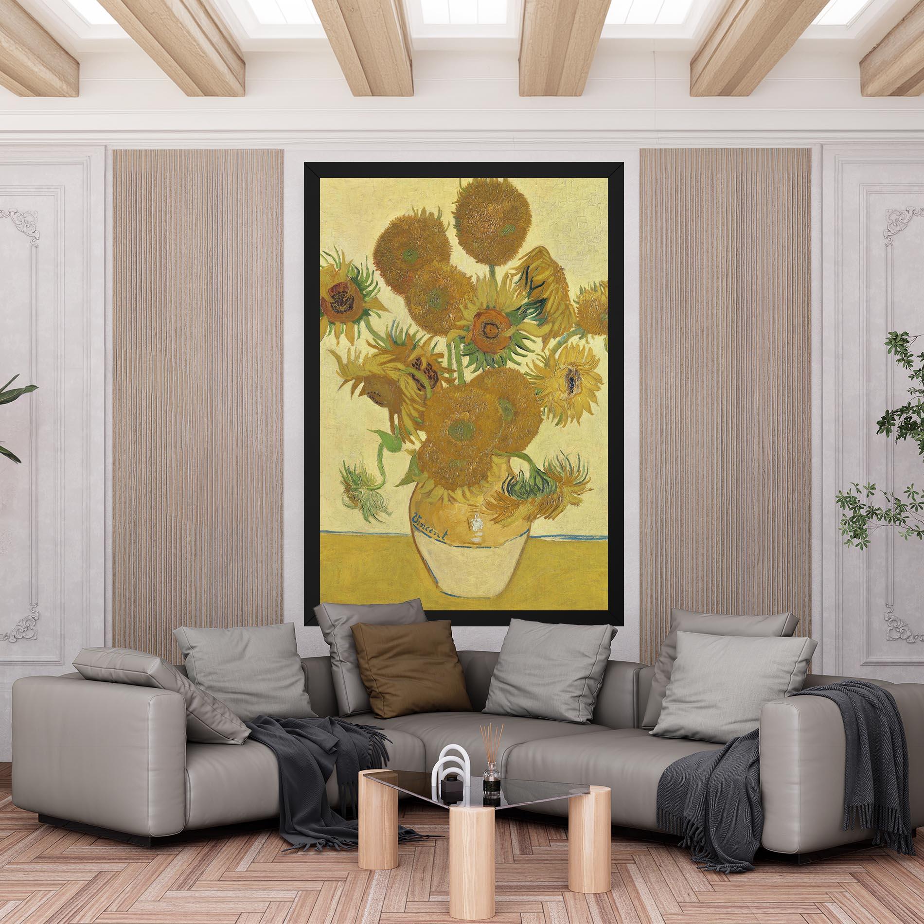 Leinwandbild Sunflowers Vase Art mockup 6