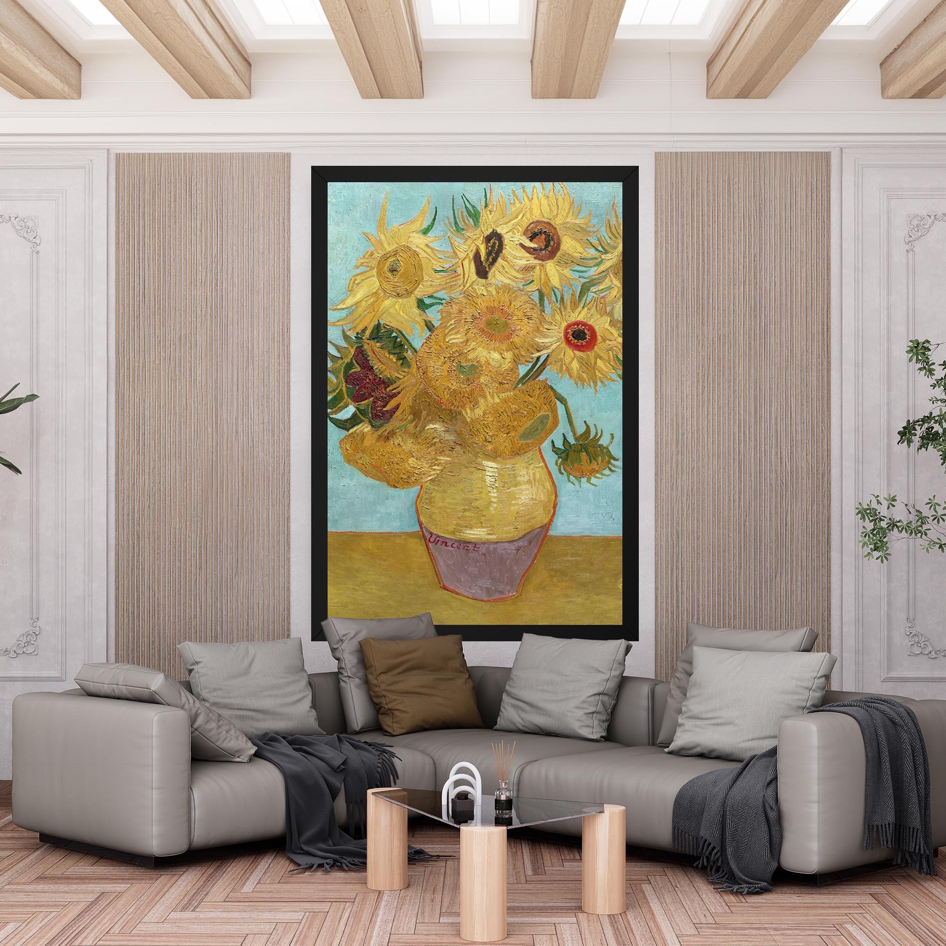 Leinwandbild Twelve Sunflowers mockup 6