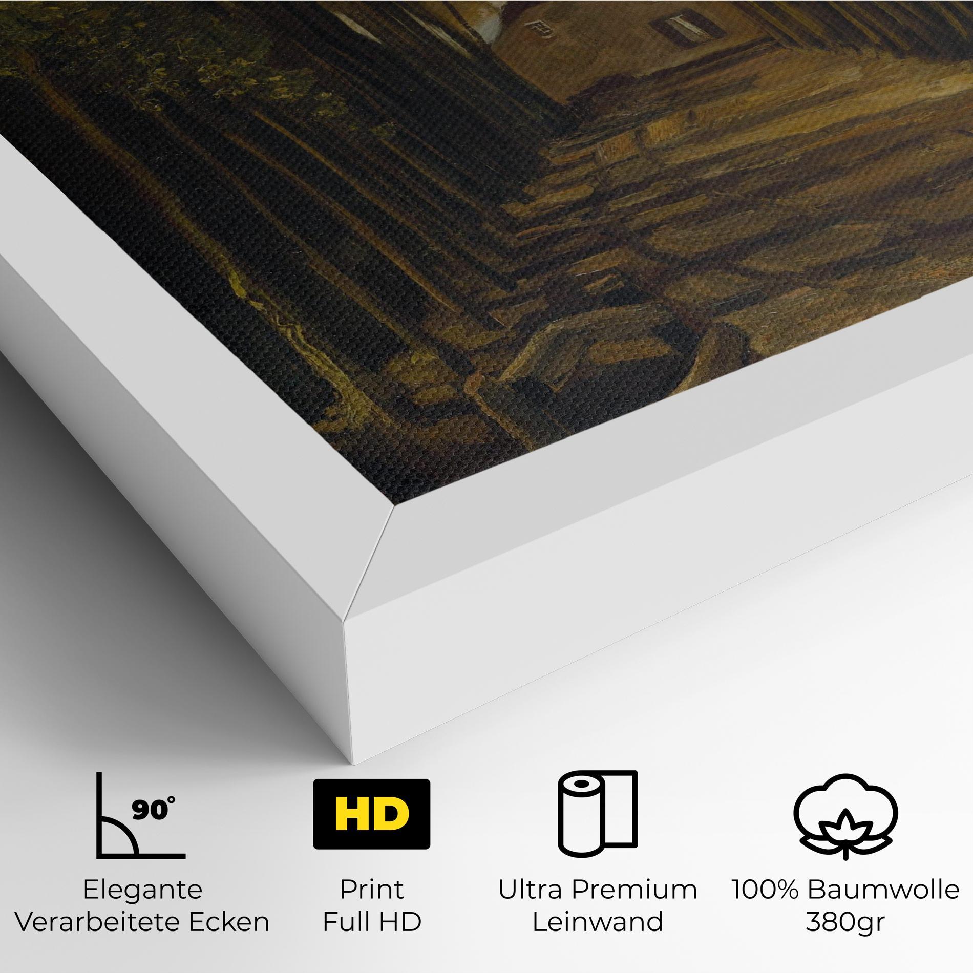 Leinwandbild Avenue Of Poplars Autumn mockup 4