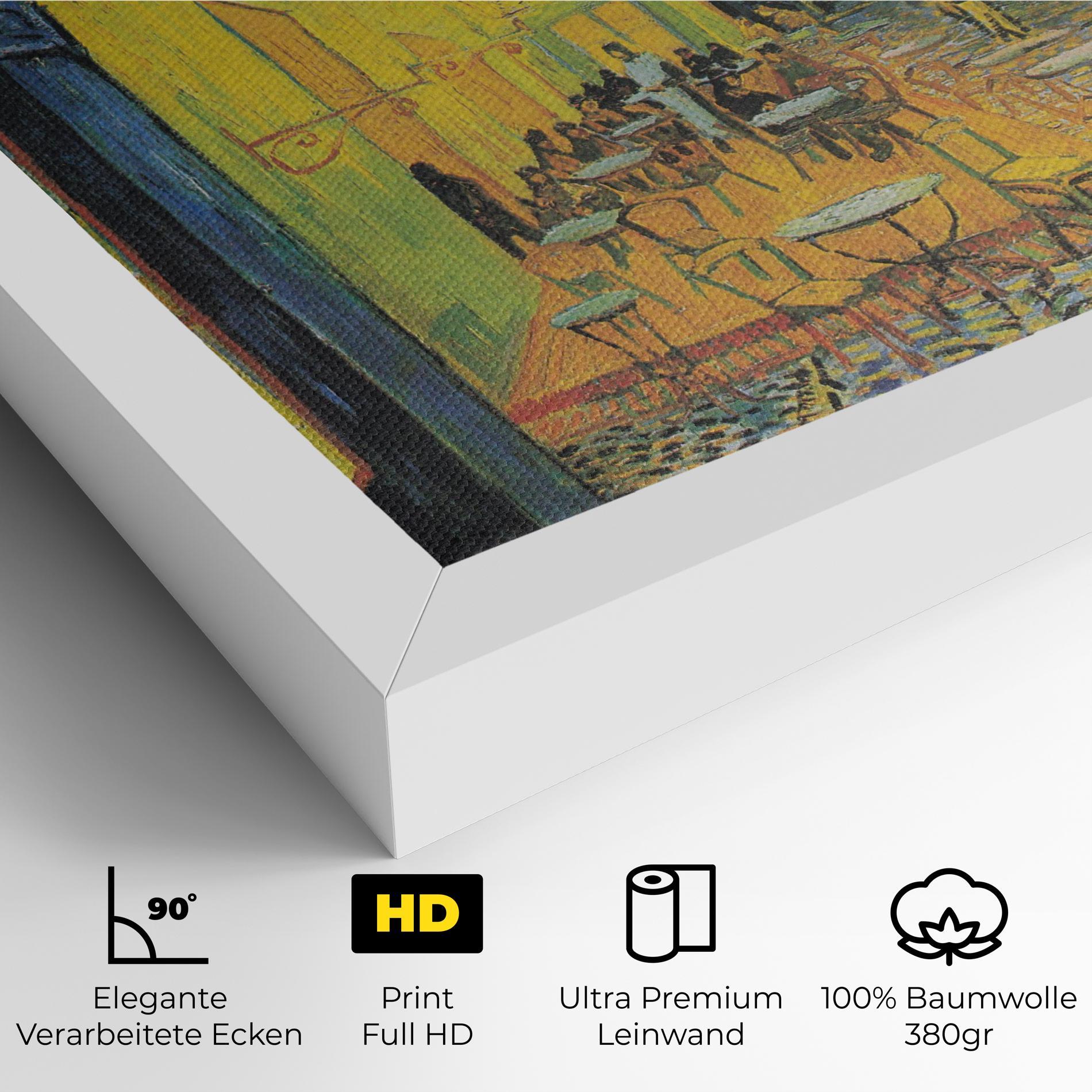 Leinwandbild Cafe Terrace At Night mockup 4