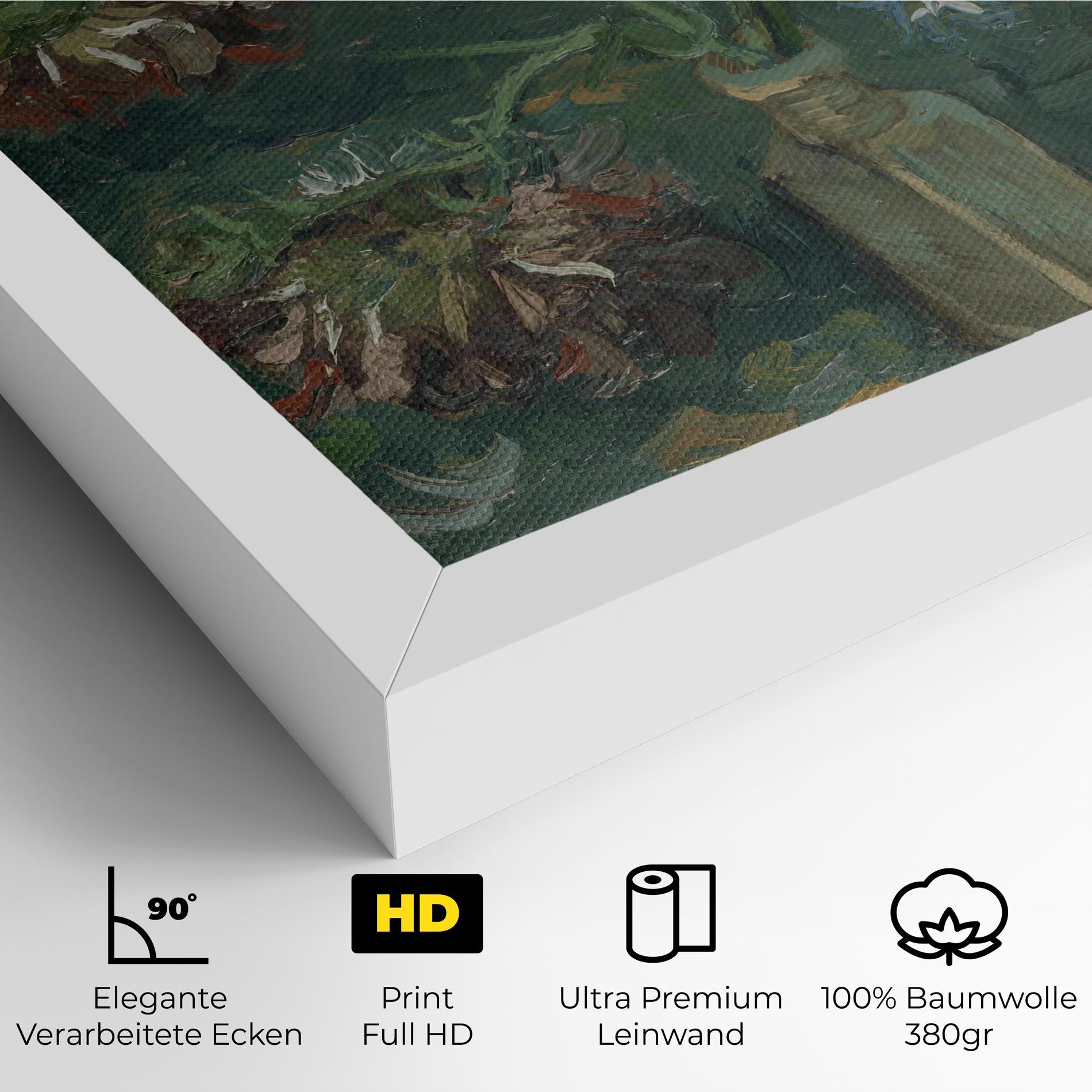 Leinwandbild Flesje Met Pioenrozen mockup 4