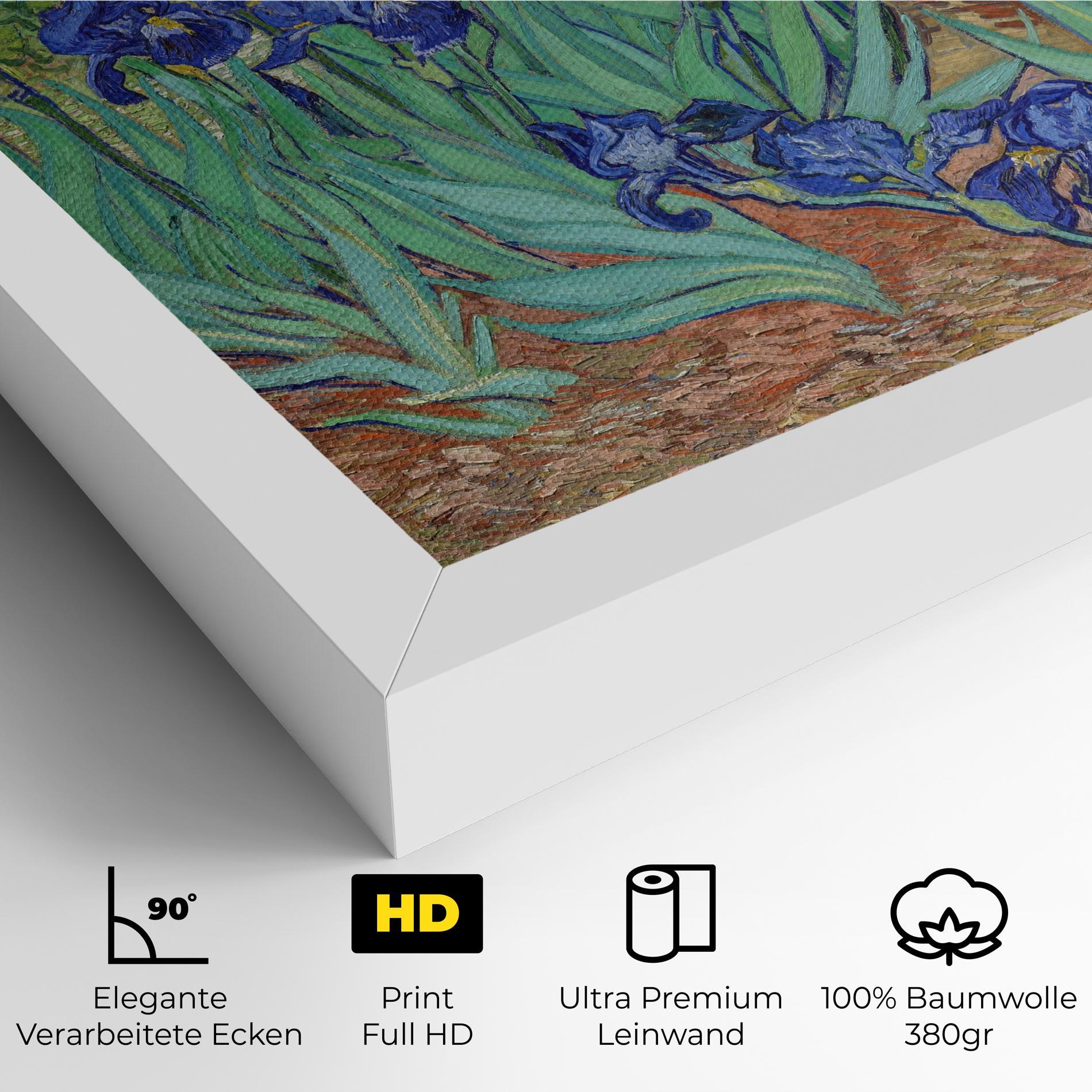 Leinwandbild Irises Van Gogh mockup 4
