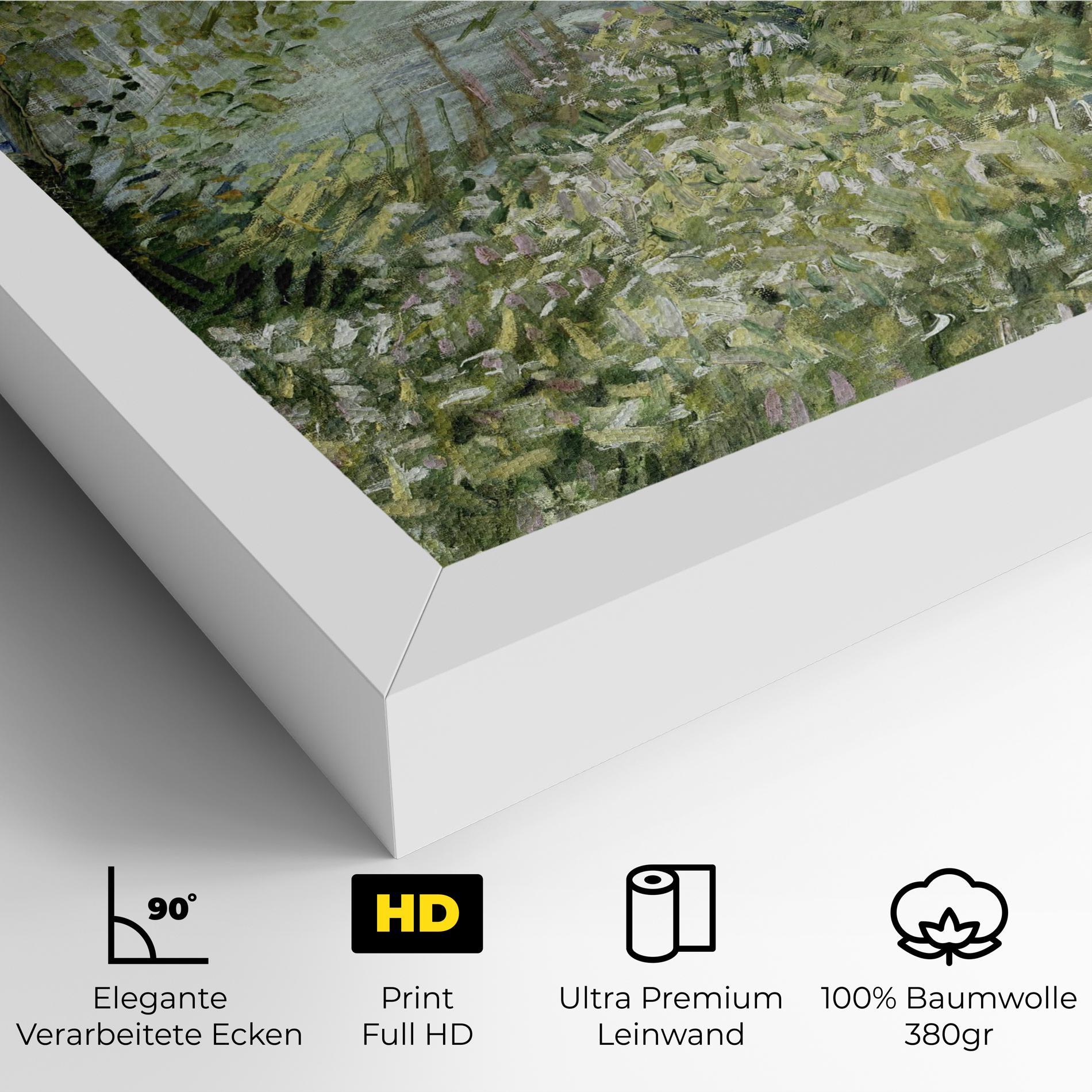 Leinwandbild River Bank Springtime mockup 4