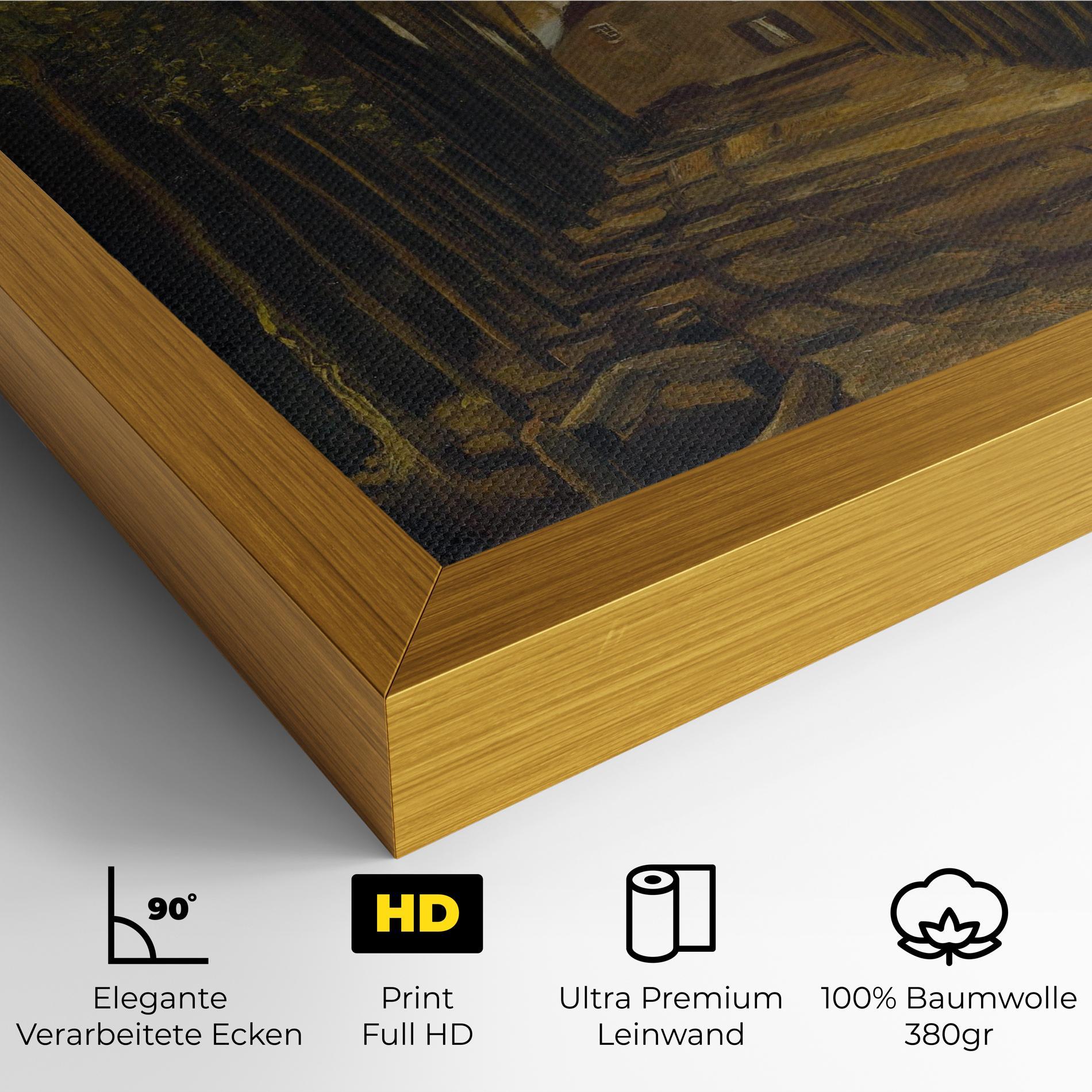 Leinwandbild Avenue Of Poplars Autumn mockup 4