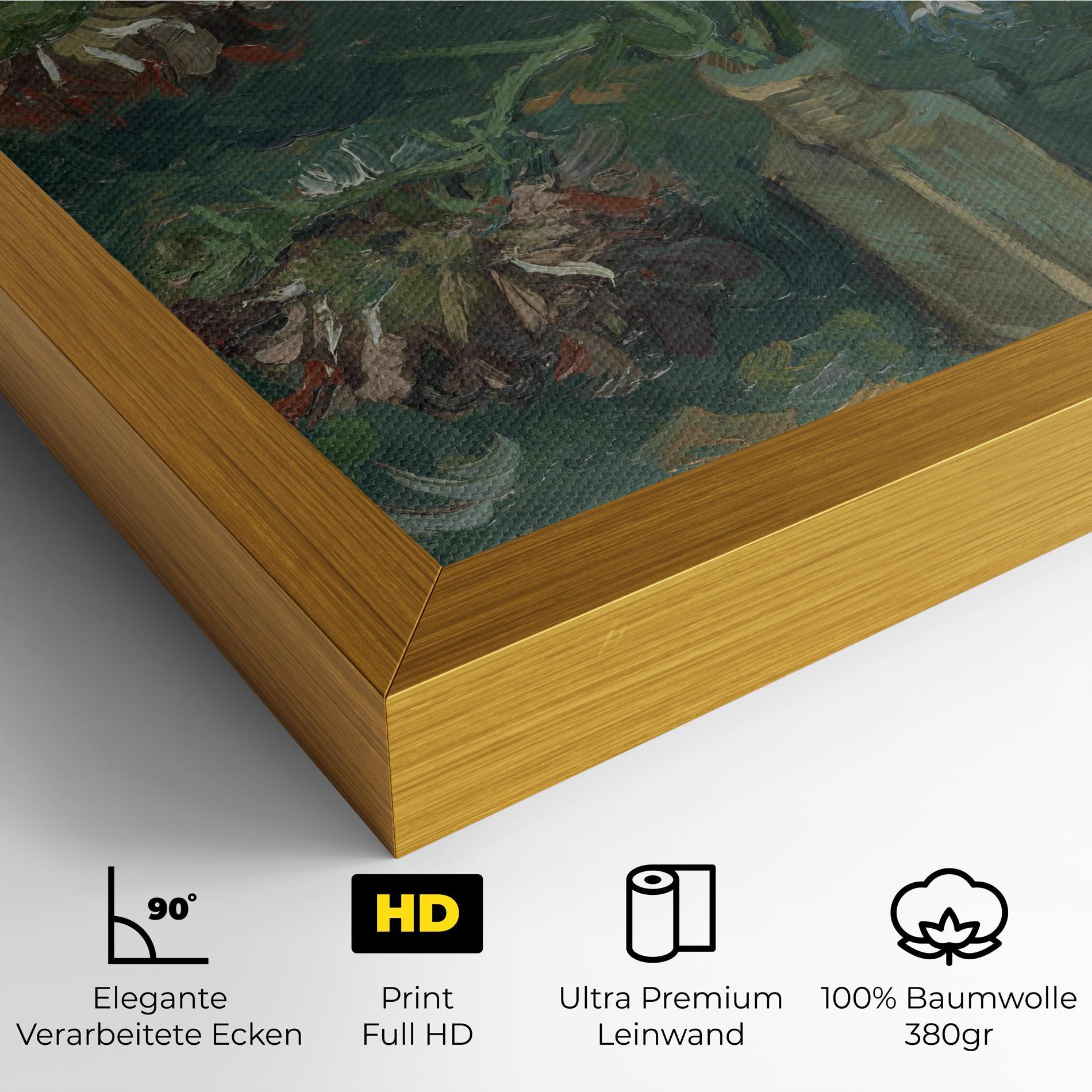 Leinwandbild Flesje Met Pioenrozen mockup 4