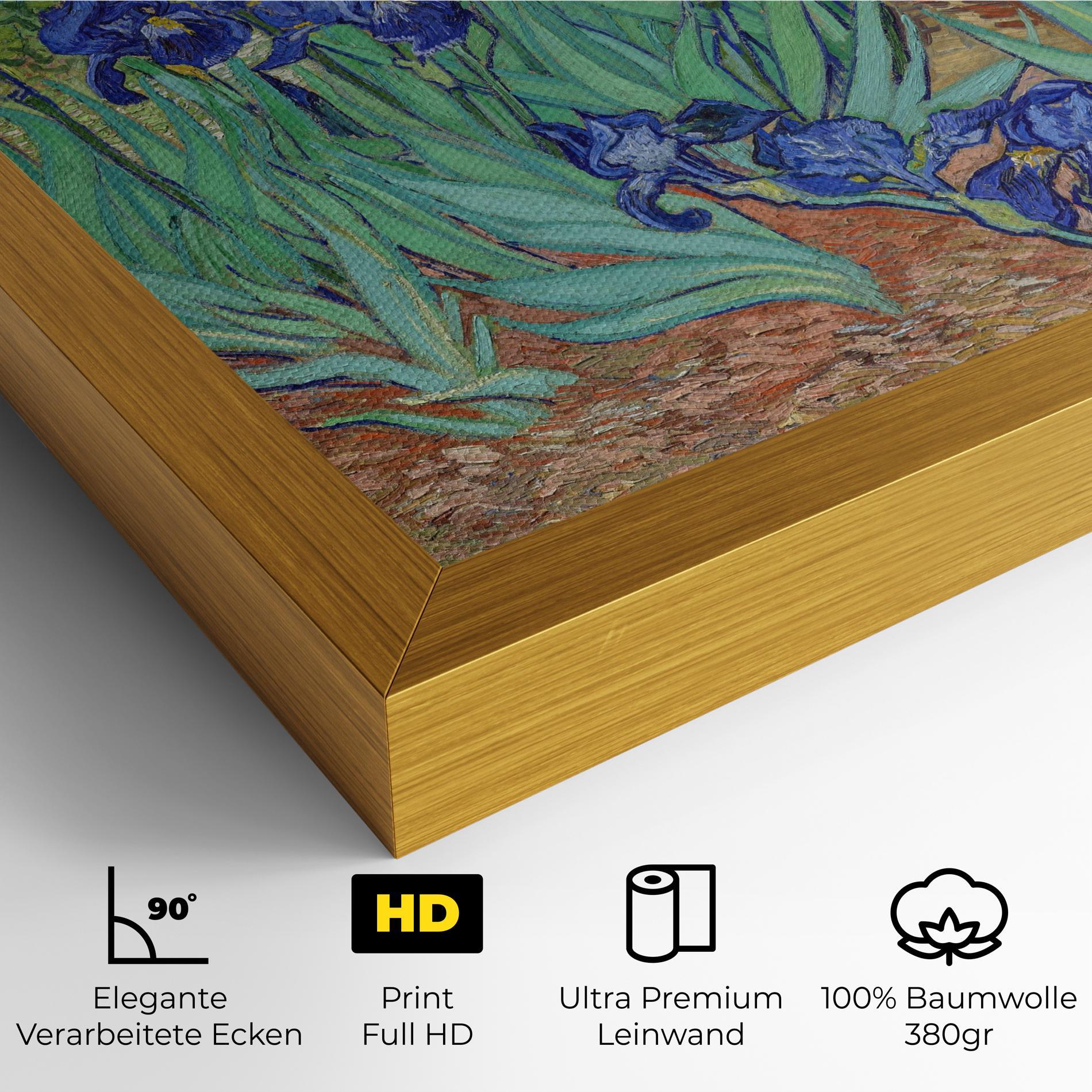 Leinwandbild Irises Van Gogh mockup 4
