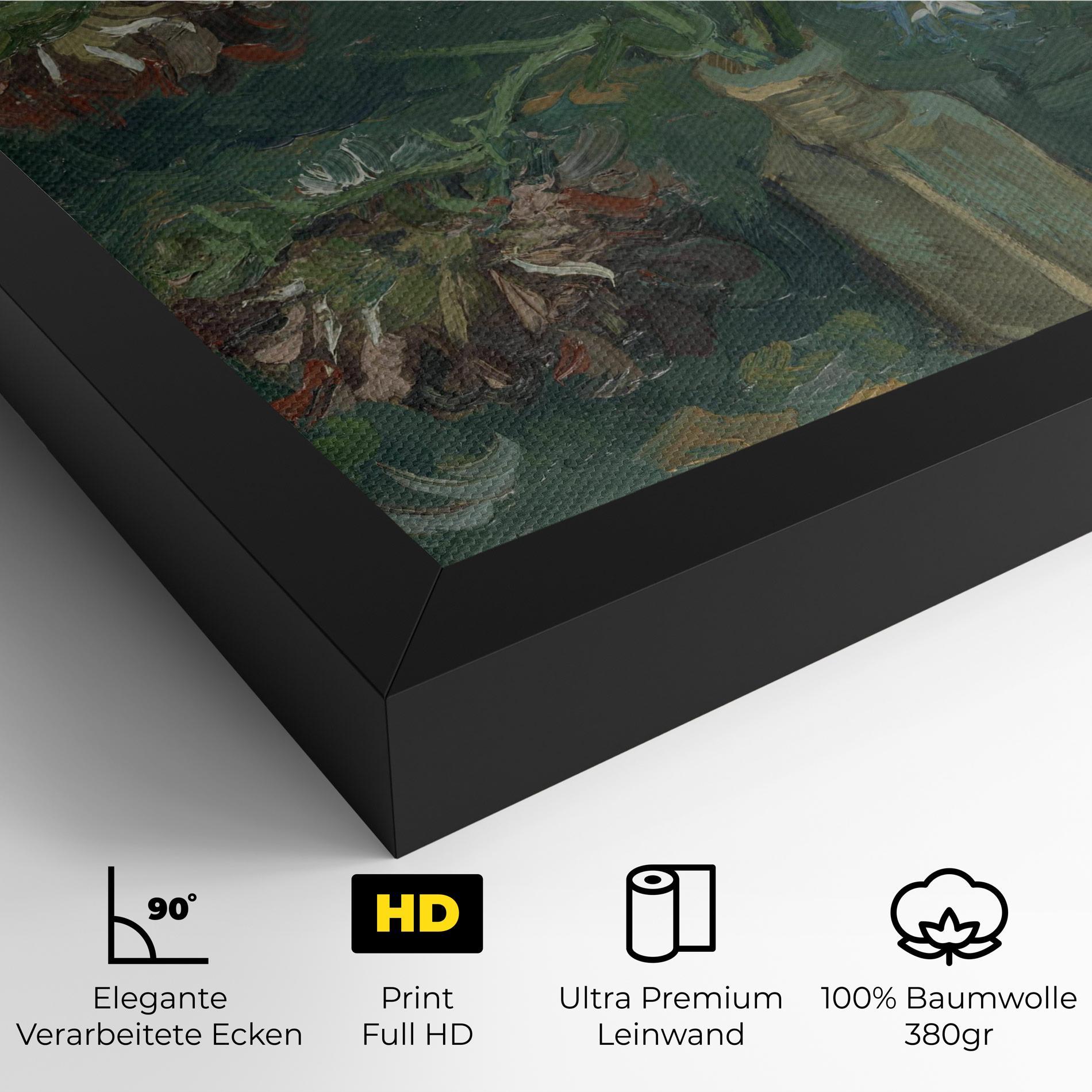 Leinwandbild Flesje Met Pioenrozen mockup 4
