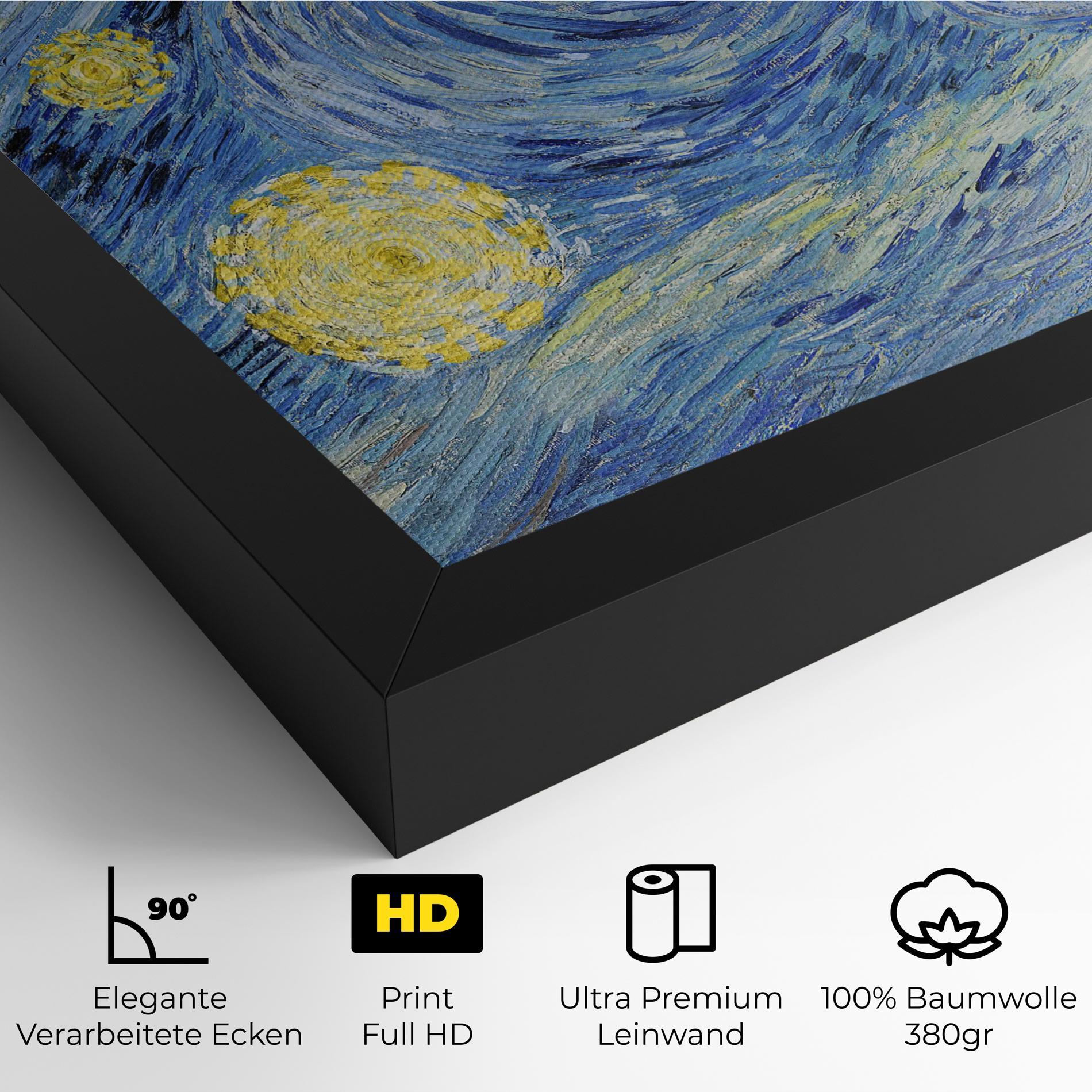 Leinwandbild Van Gogh Starry Night mockup 4
