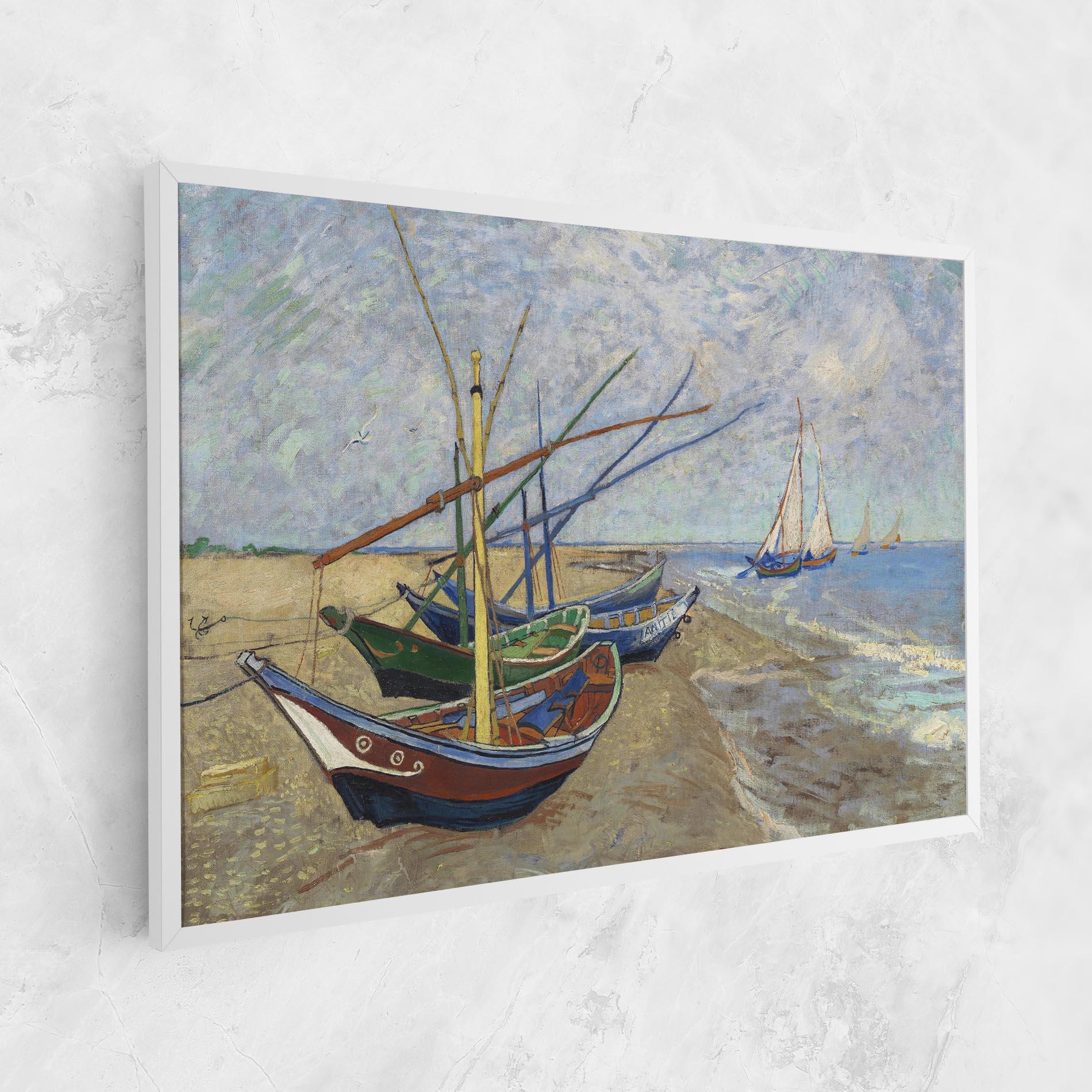 Leinwandbild Boats Beach mockup 1