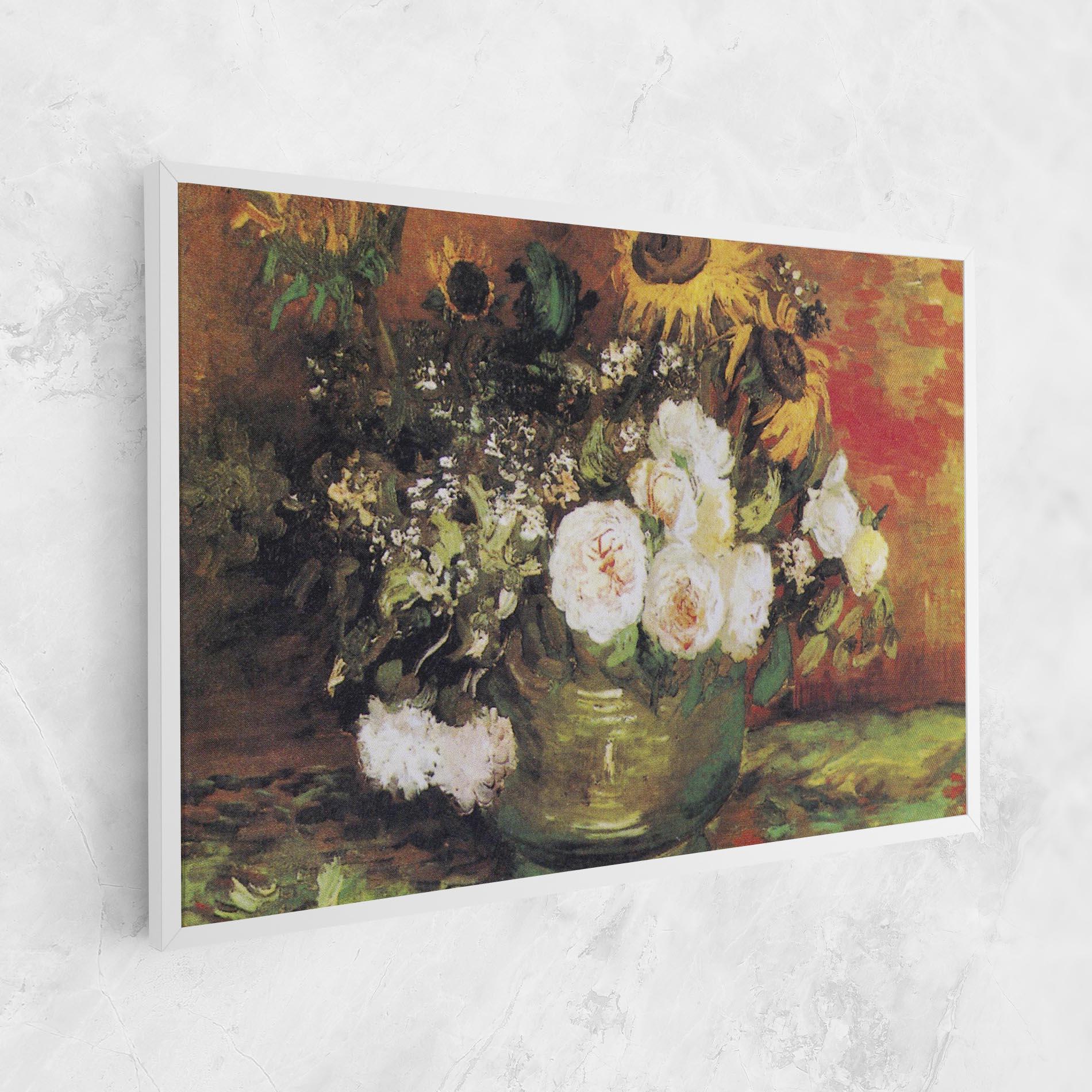 Leinwandbild Bowl With Sunflowers mockup 1