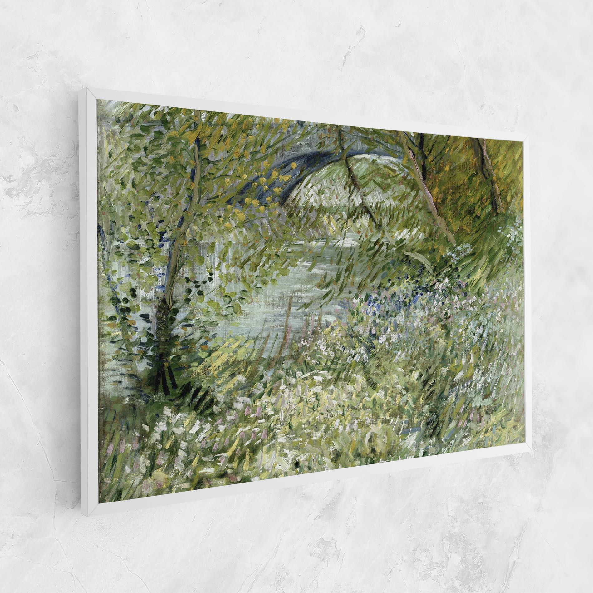 Leinwandbild River Bank Springtime mockup 1