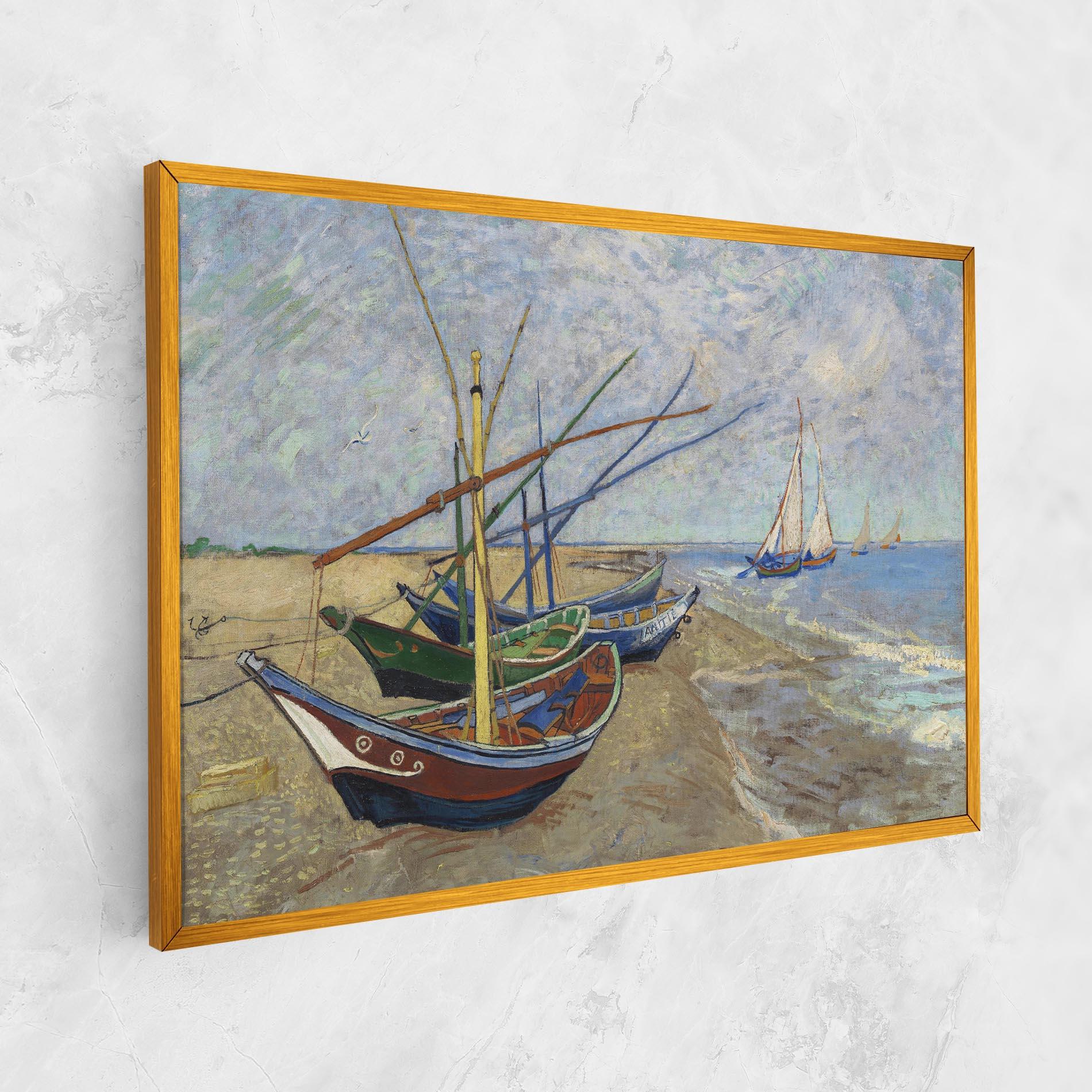 Leinwandbild Boats Beach mockup 1