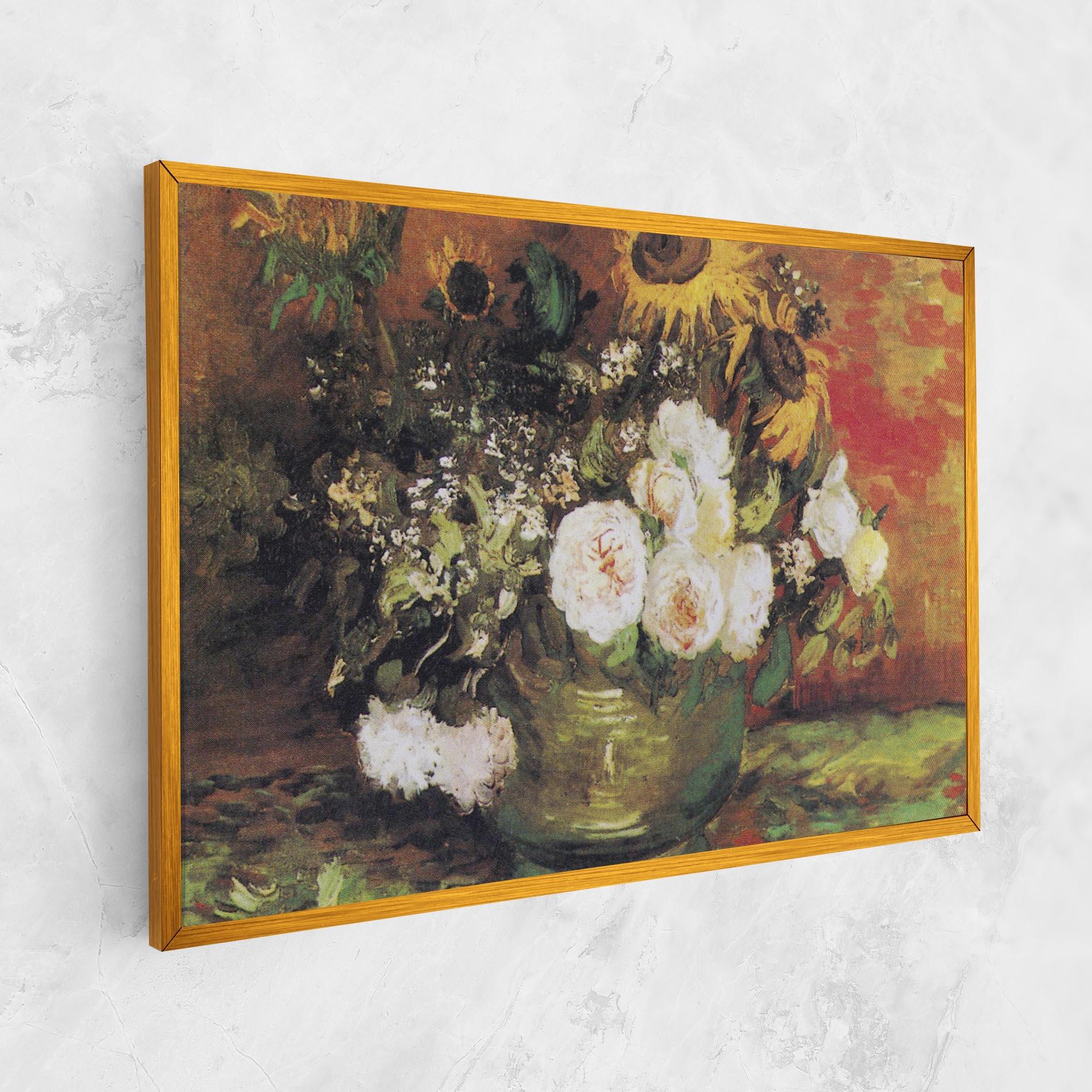 Leinwandbild Bowl With Sunflowers mockup 1