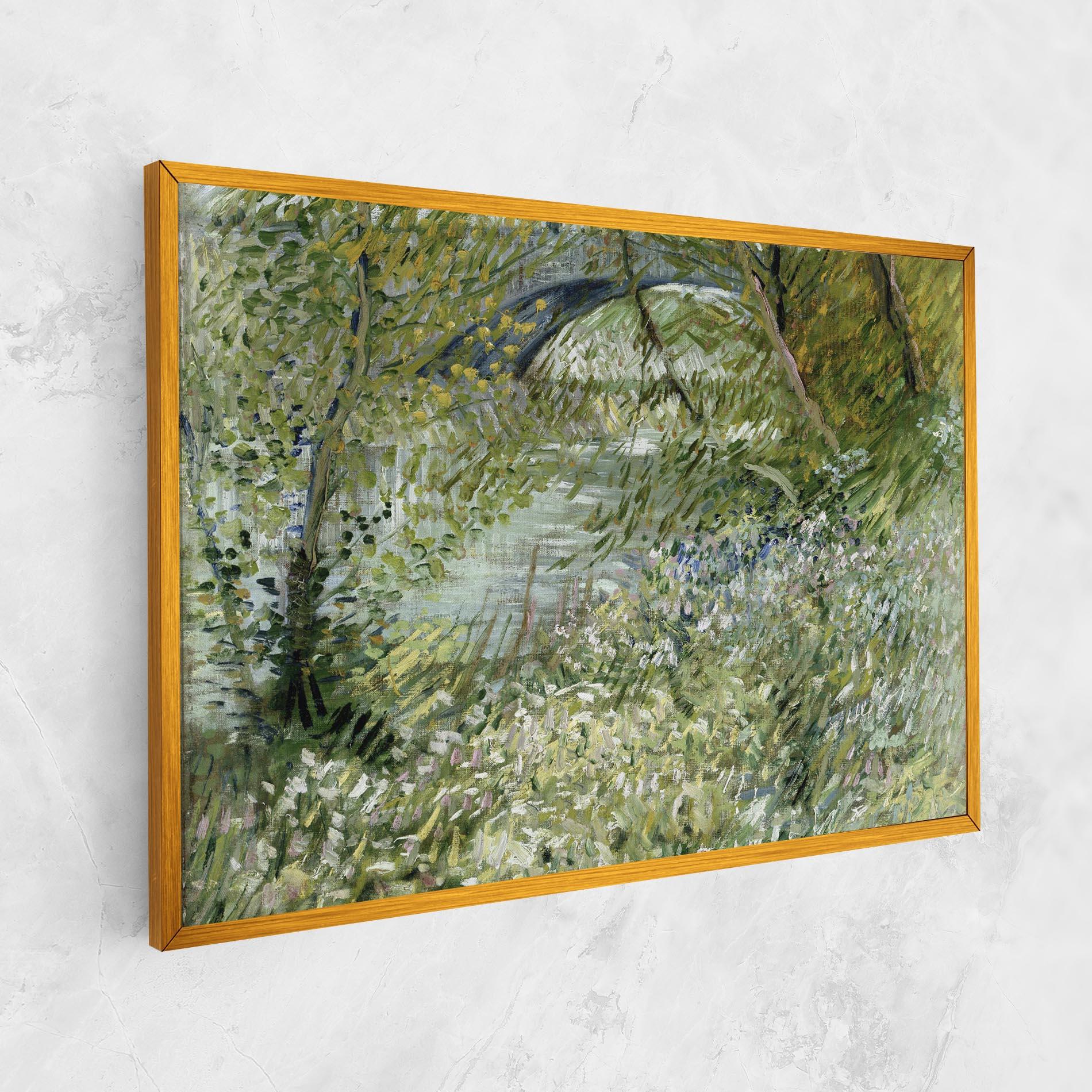 Leinwandbild River Bank Springtime mockup 1