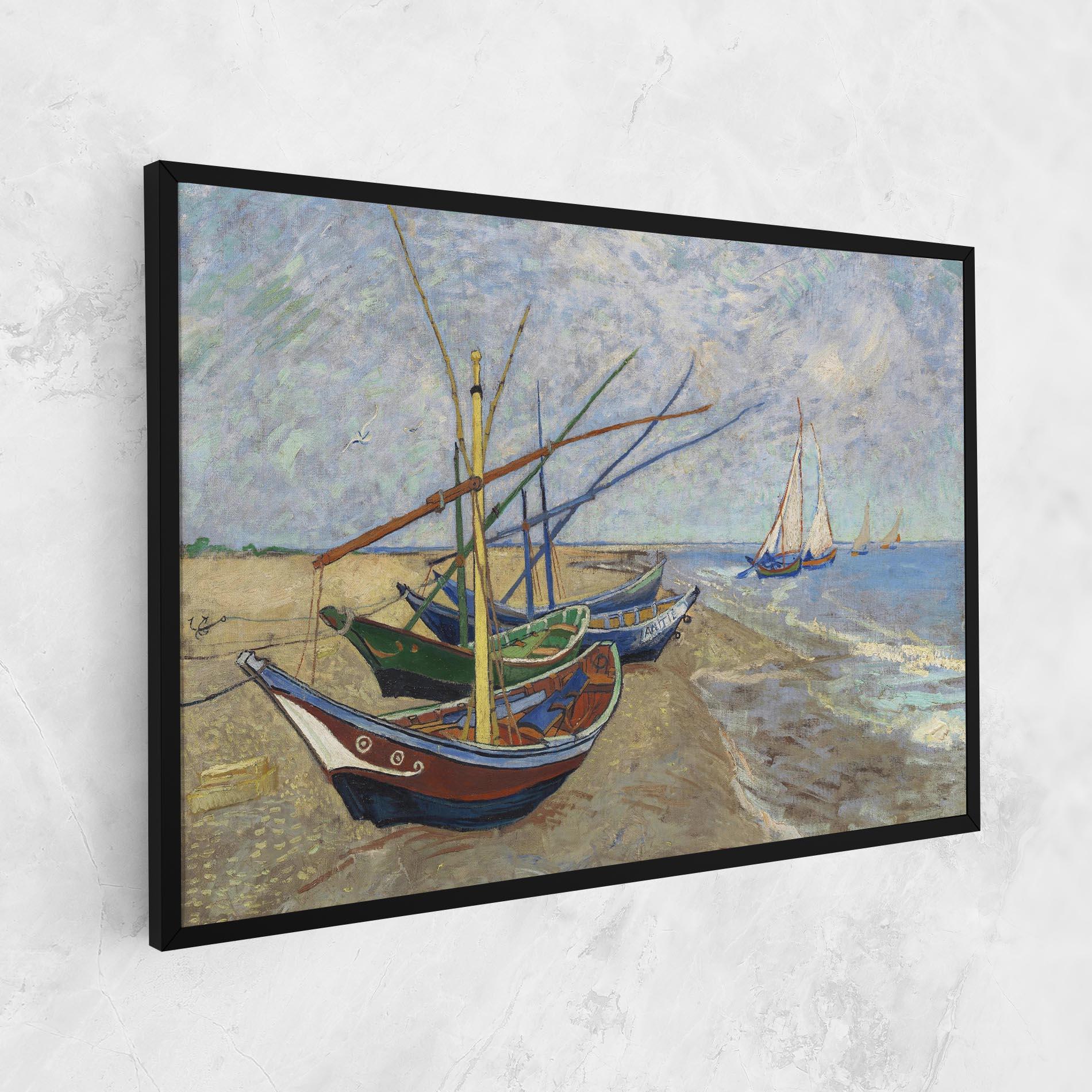 Leinwandbild Boats Beach mockup 1