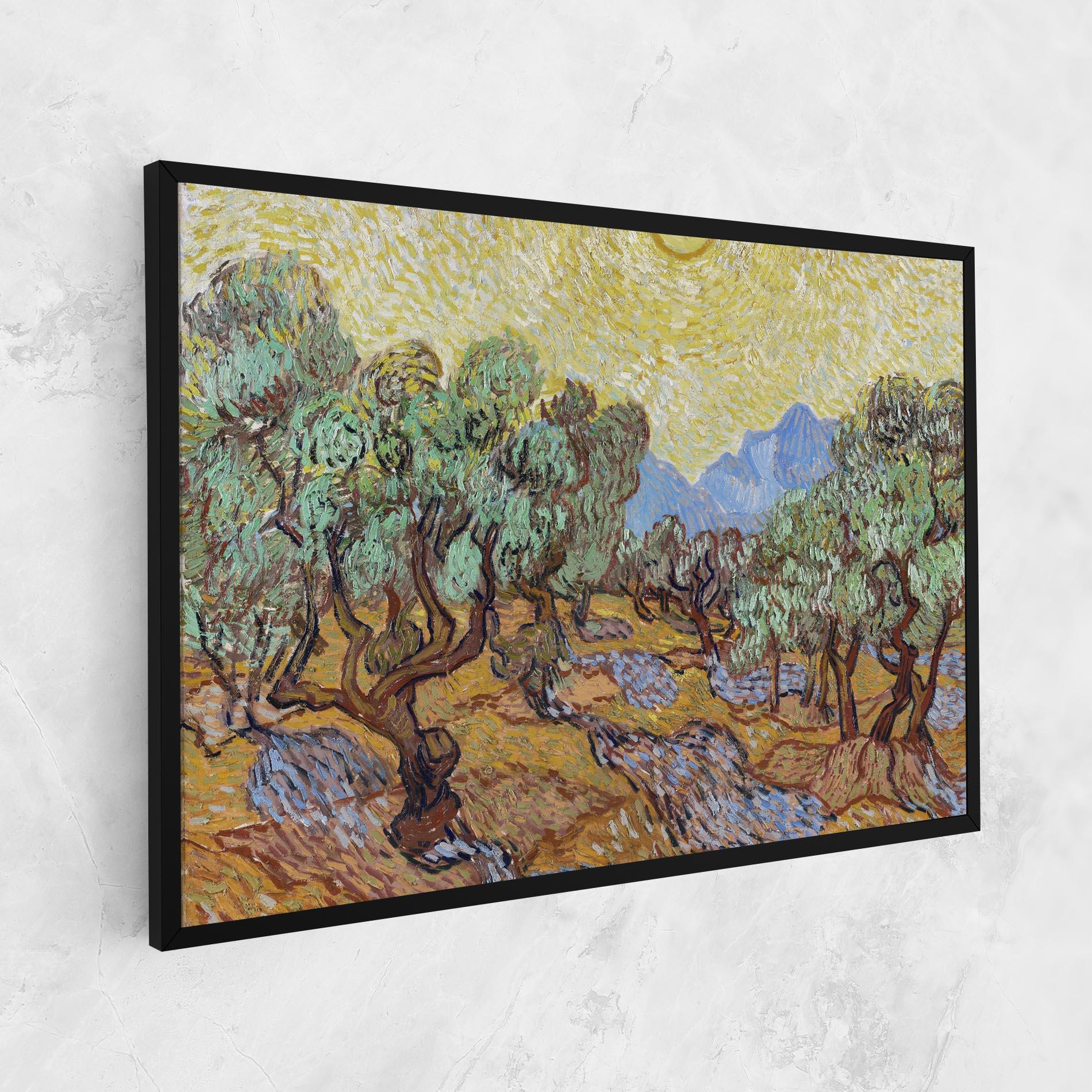 Leinwandbild Gogh Olive Trees mockup 1