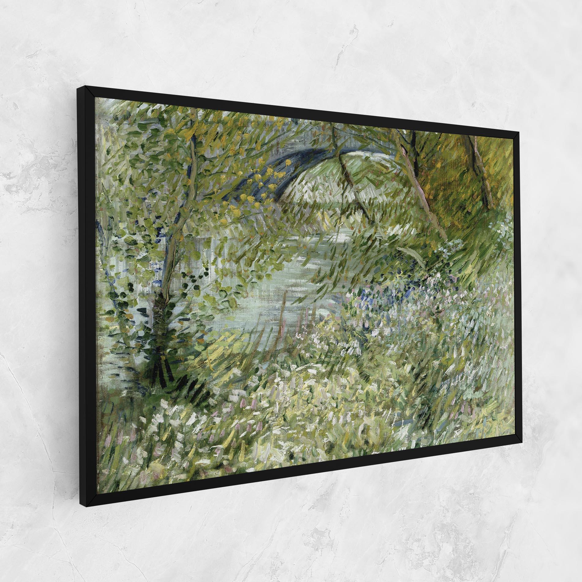 Leinwandbild River Bank Springtime mockup 1