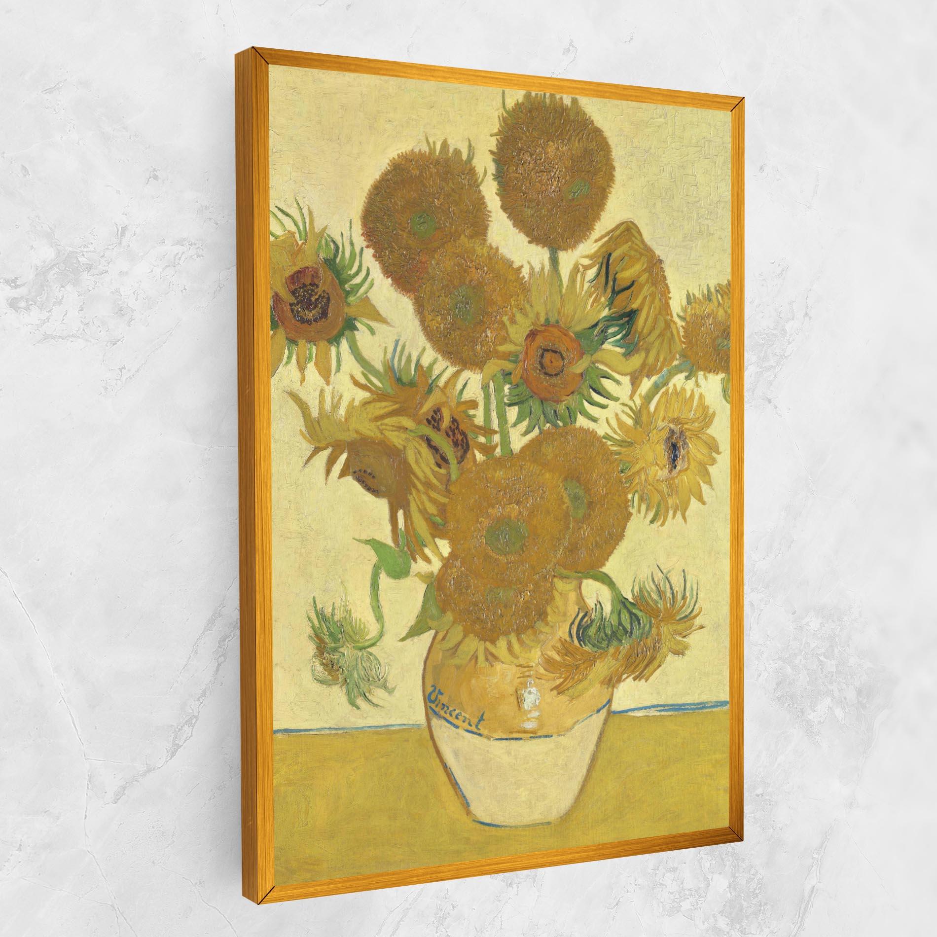 Leinwandbild Sunflowers Vase Art mockup 1