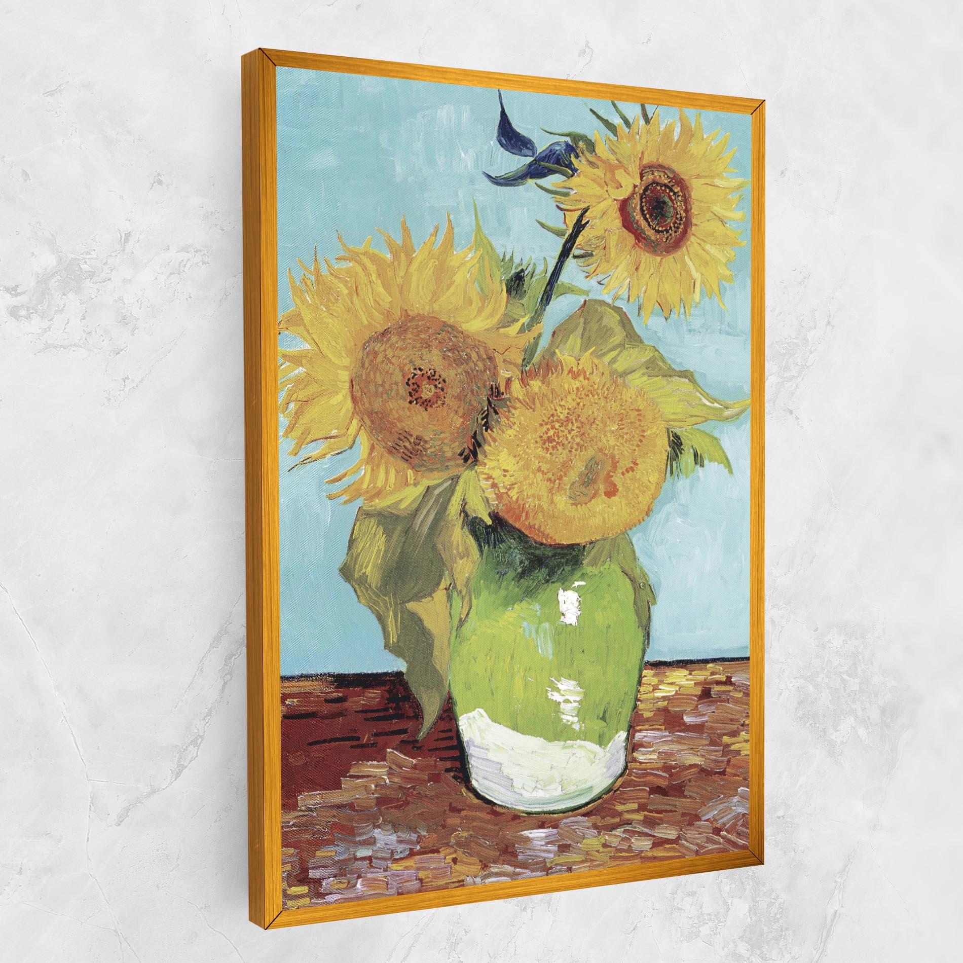 Leinwandbild Three Sunflowers mockup 1