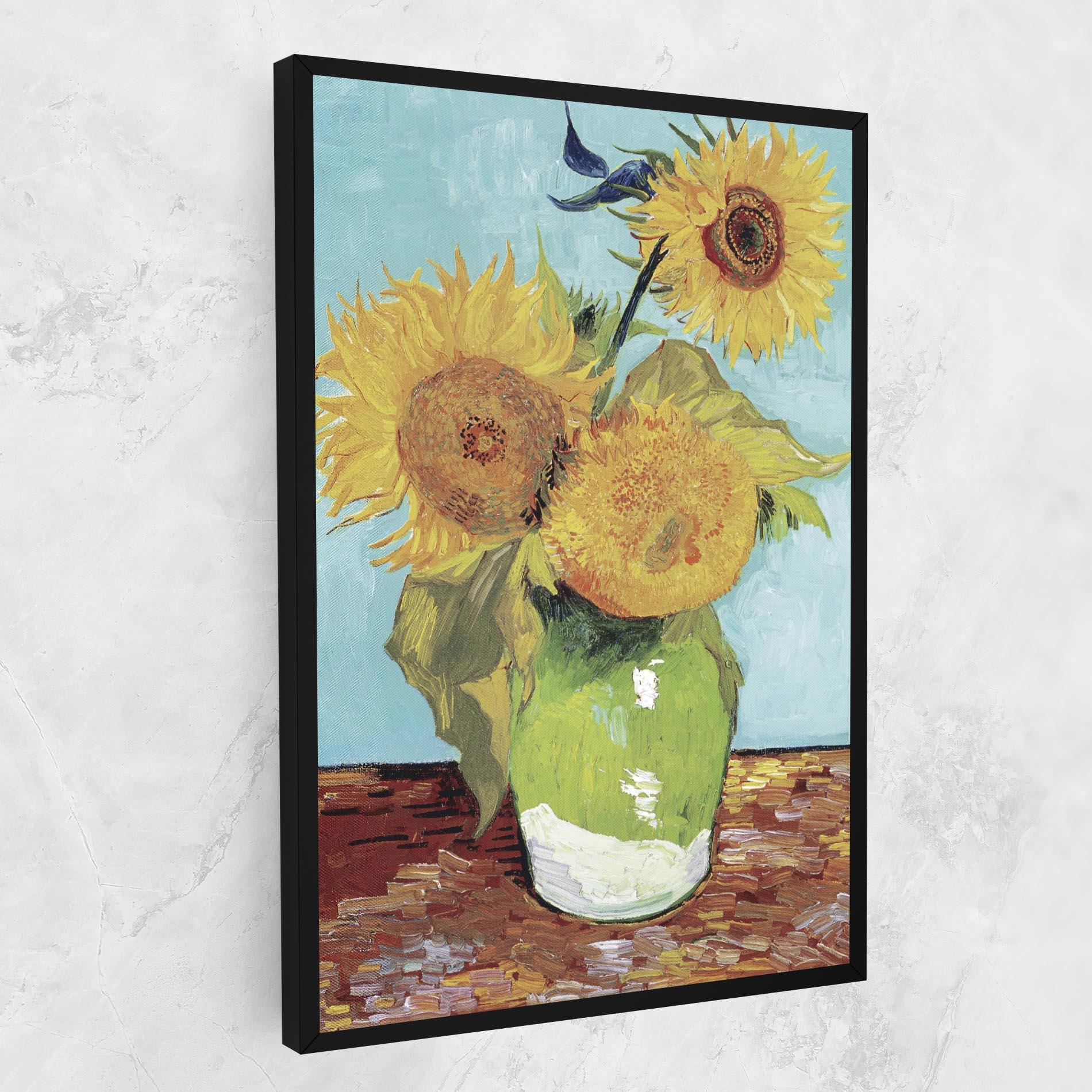Leinwandbild Three Sunflowers mockup 1