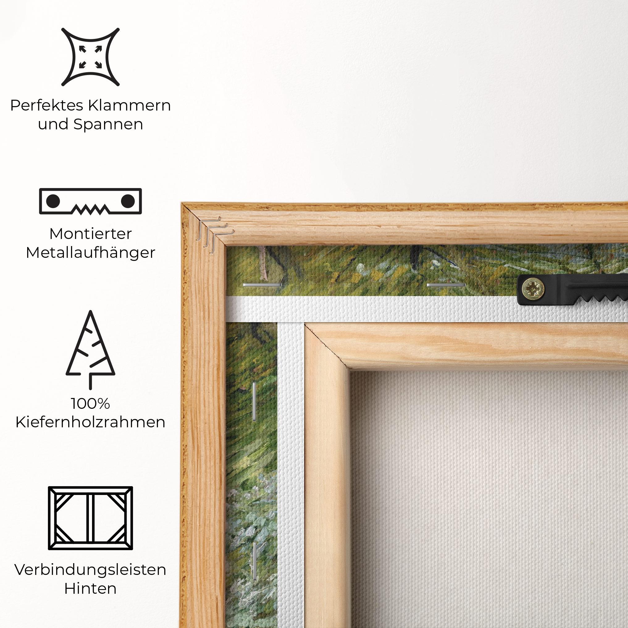 Leinwandbild River Bank Springtime mockup 5