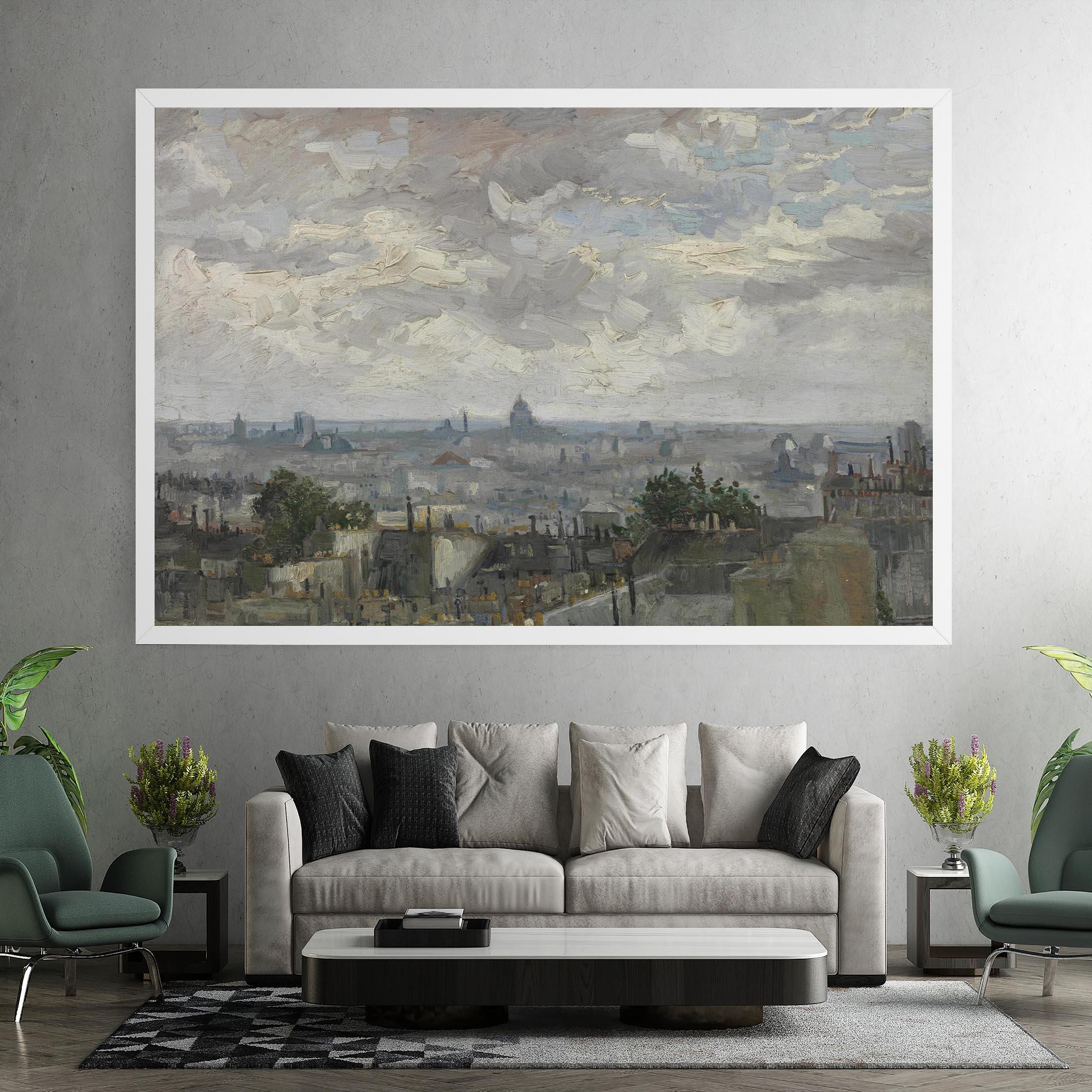 Leinwandbild Gezicht Op Paris mockup 7